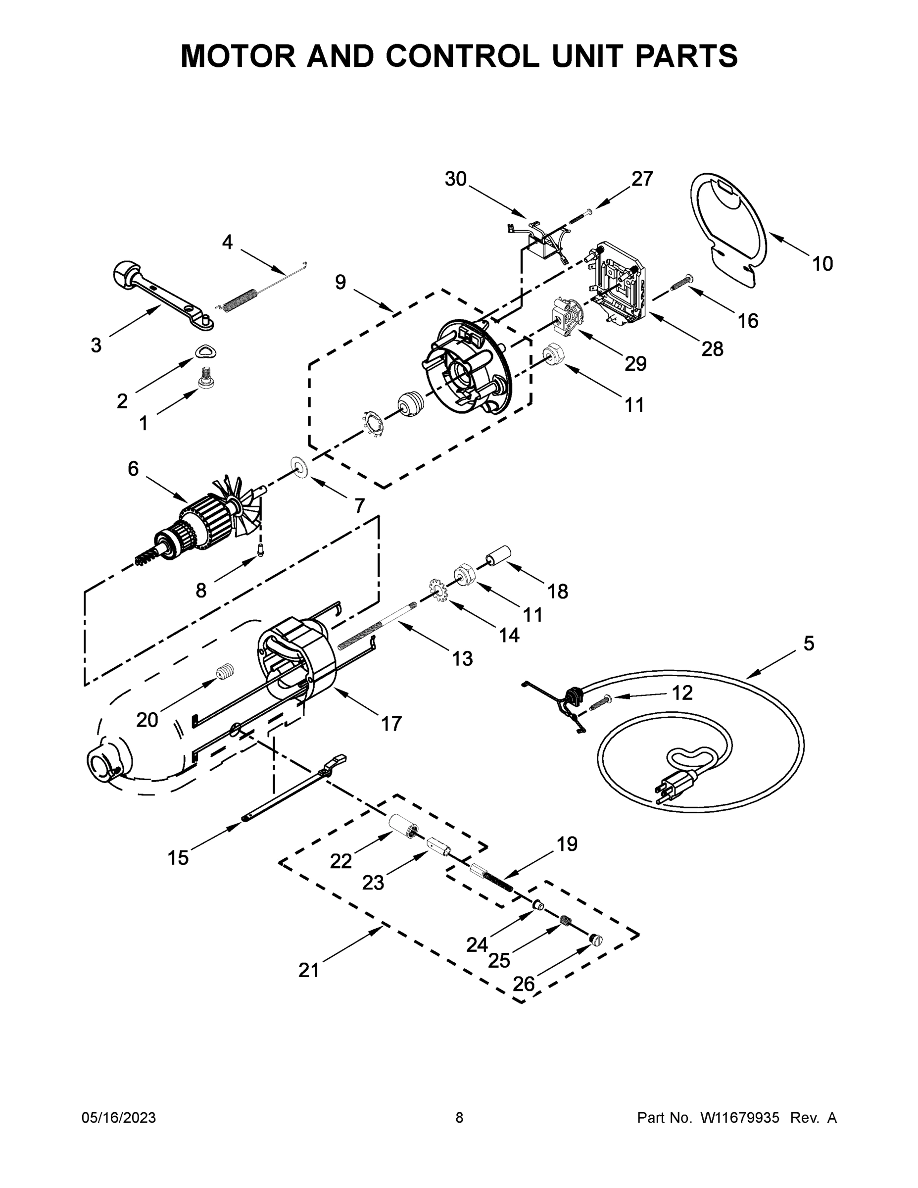 05 - MOTOR AND CONTROL UNIT PARTS