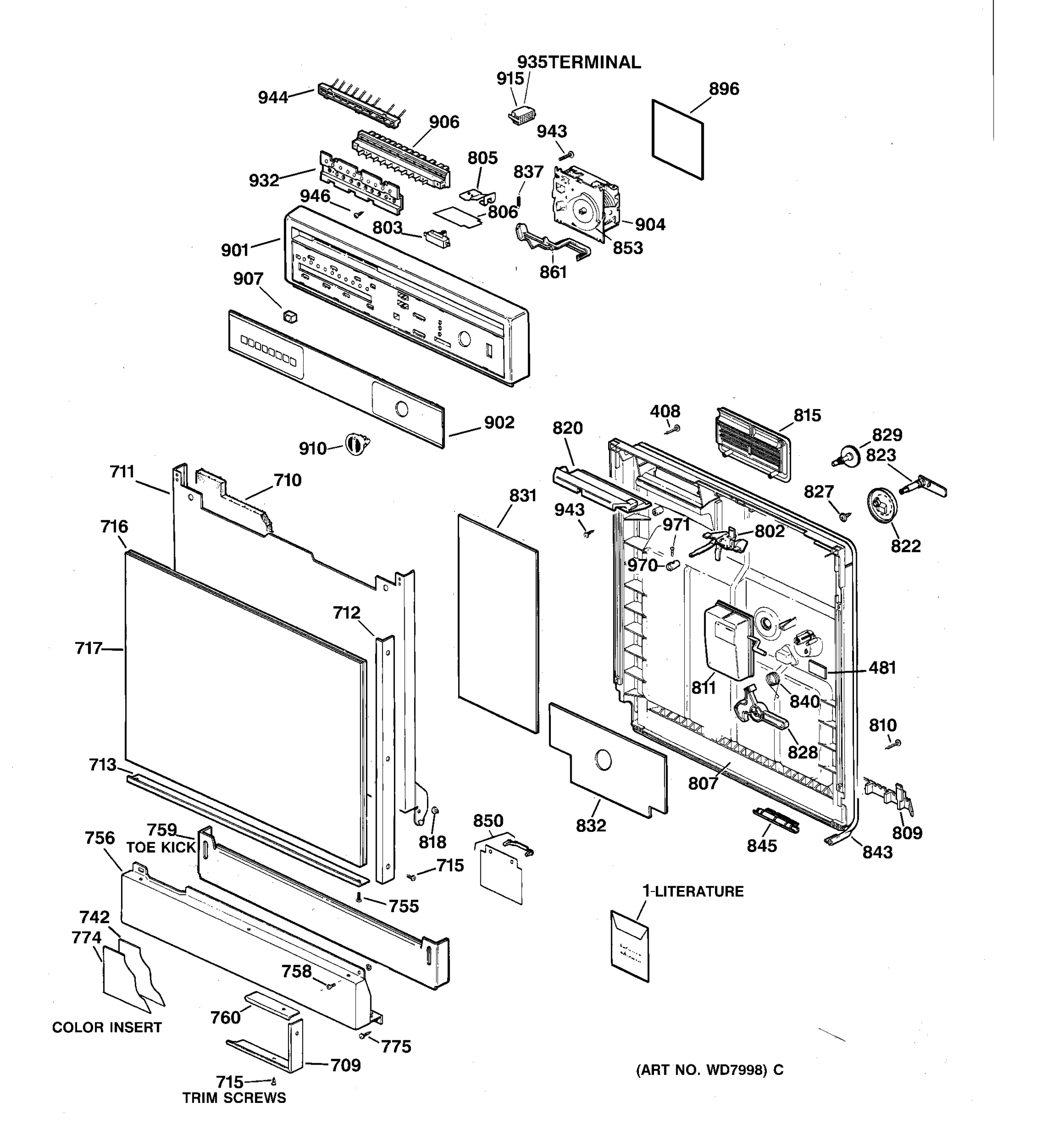 ESCTUCHEON & DOOR ASSEMBLY