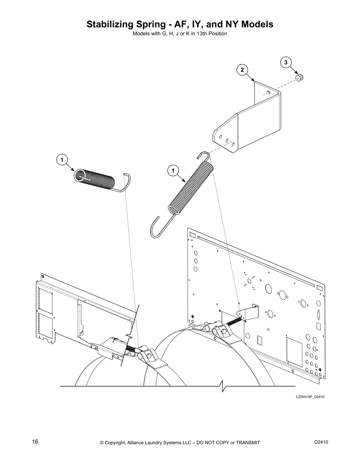 Stabilizing Spring - AF, IY, and NY Models