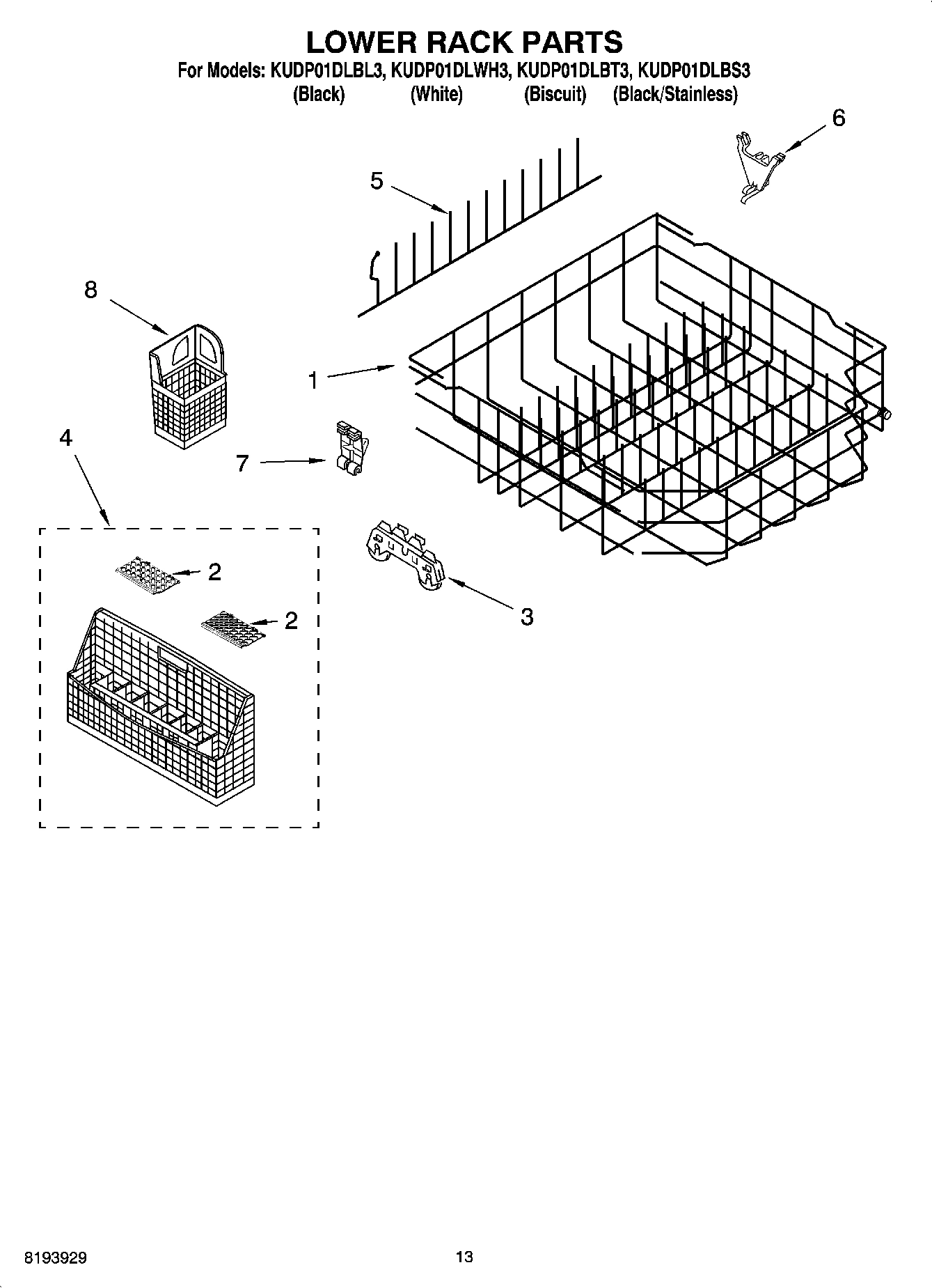 10 - LOWER RACK PARTS