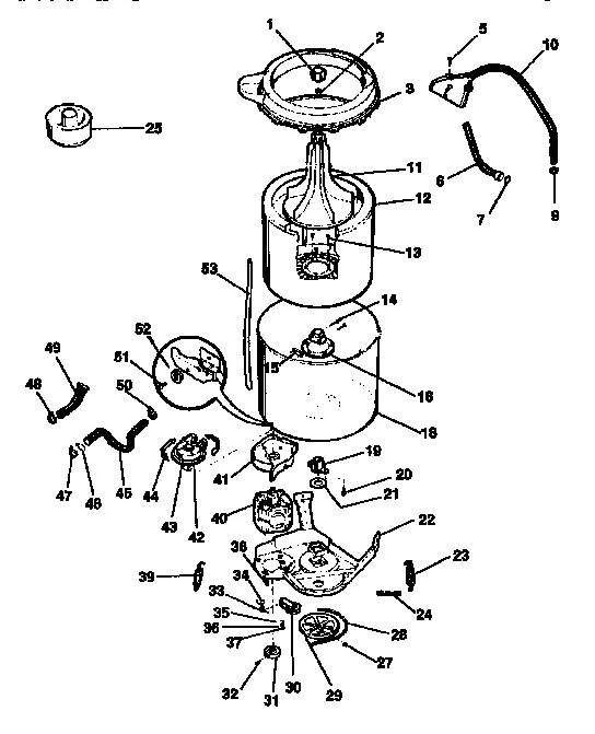 WASHER-TUBS, HOSES, MOTOR