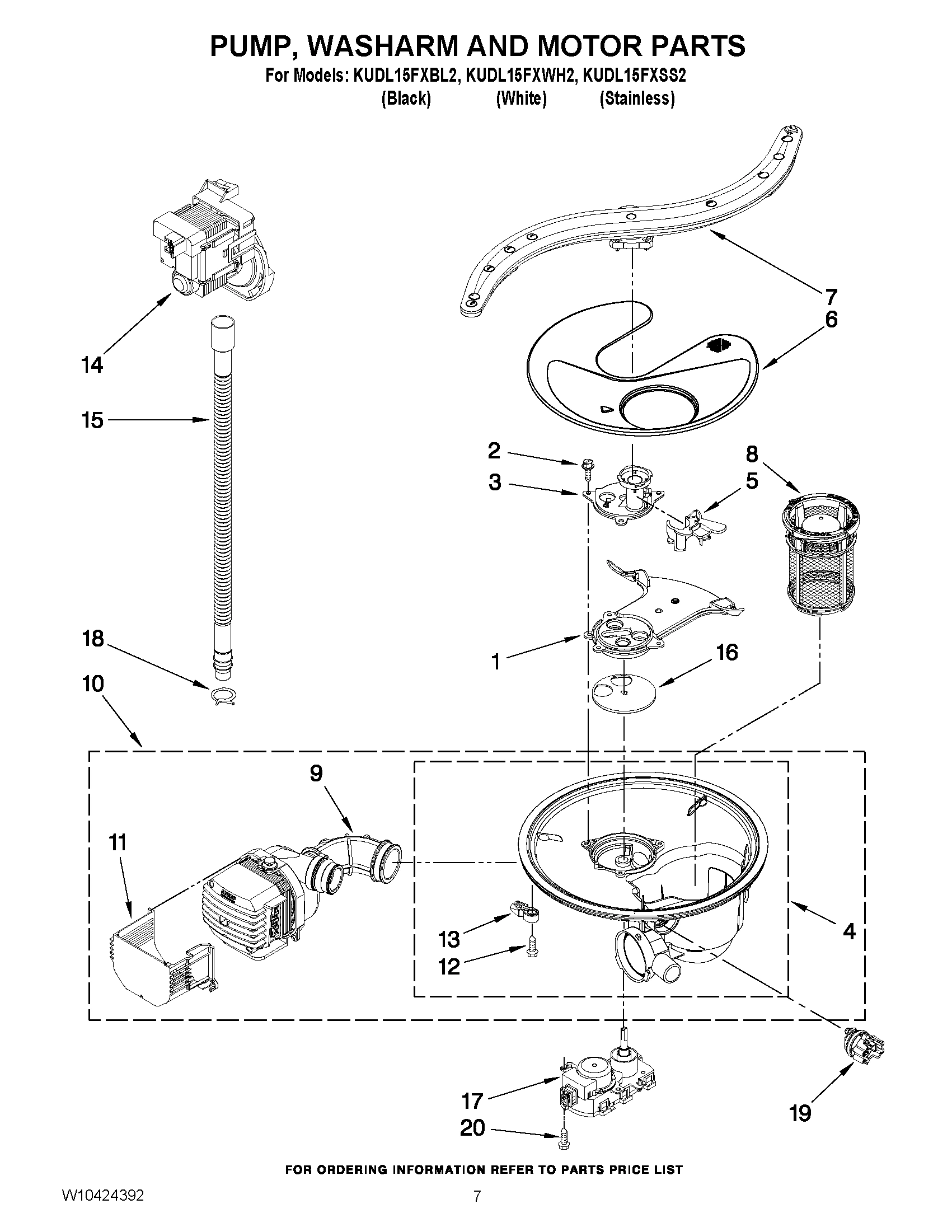 06 - PUMP, WASHARM AND MOTOR PARTS