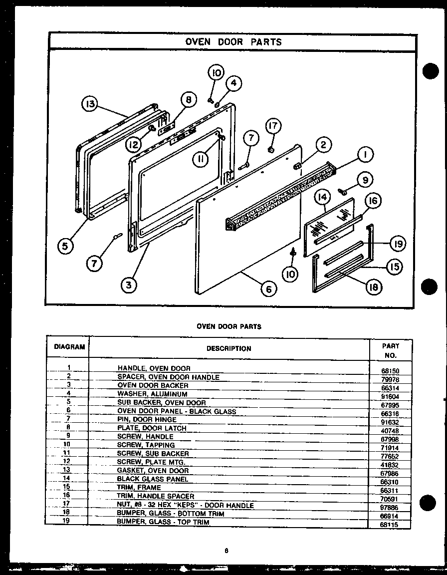 05 - OVEN DOOR PARTS