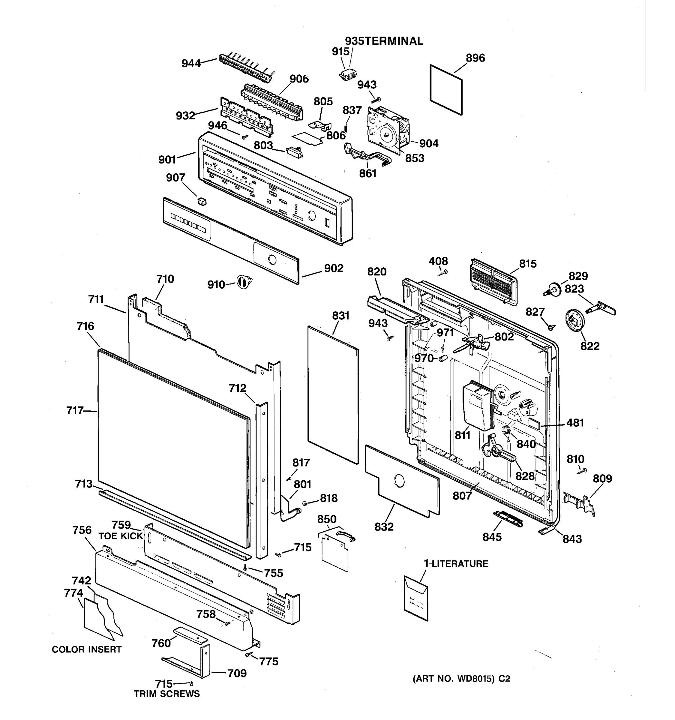 ESCUTCHEON & DOOR ASSEMBLY