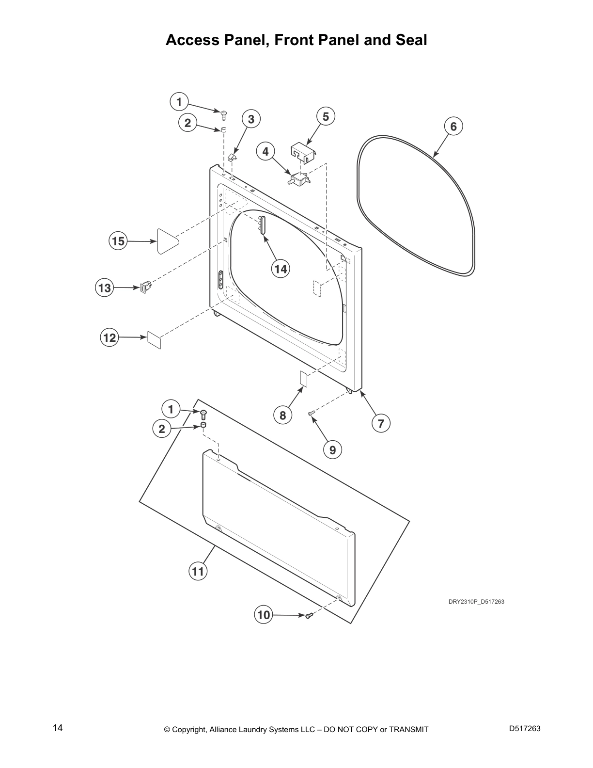 Access Panel, Front Panel and Seal