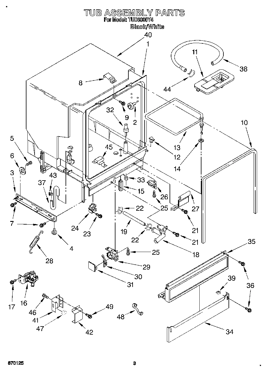 03 - TUB ASSEMBLY, LIT/OPTIONAL