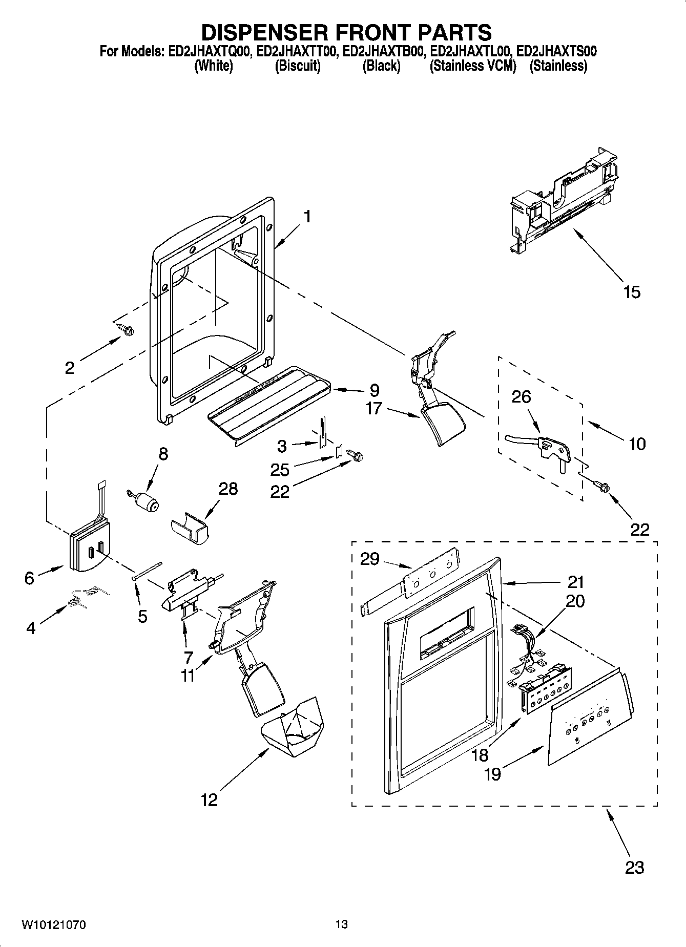 08 - DISPENSER FRONT PARTS