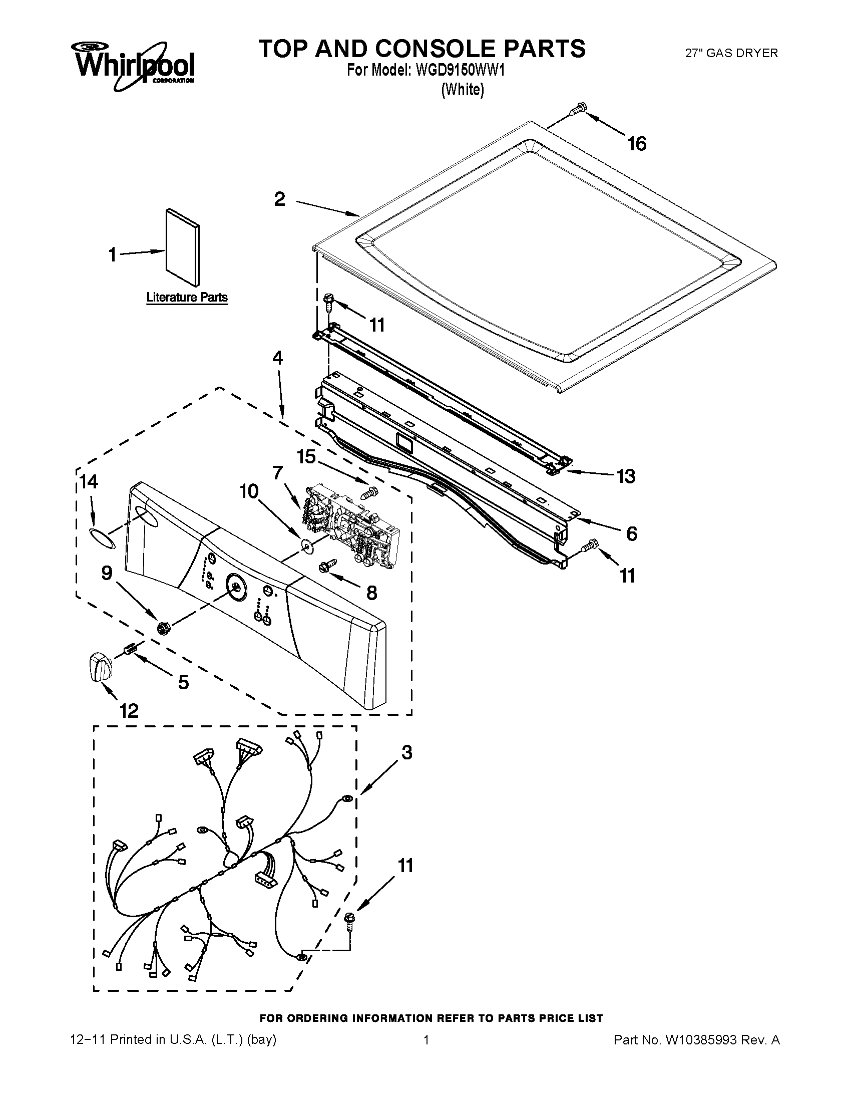 01 - TOP AND CONSOLE PARTS
