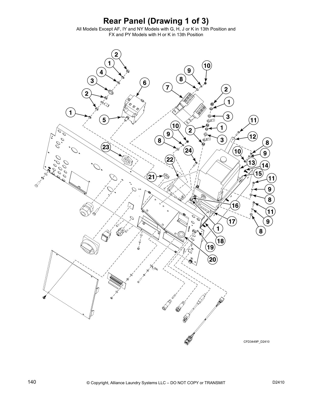 Rear Panel (Drawing 1 of 3)