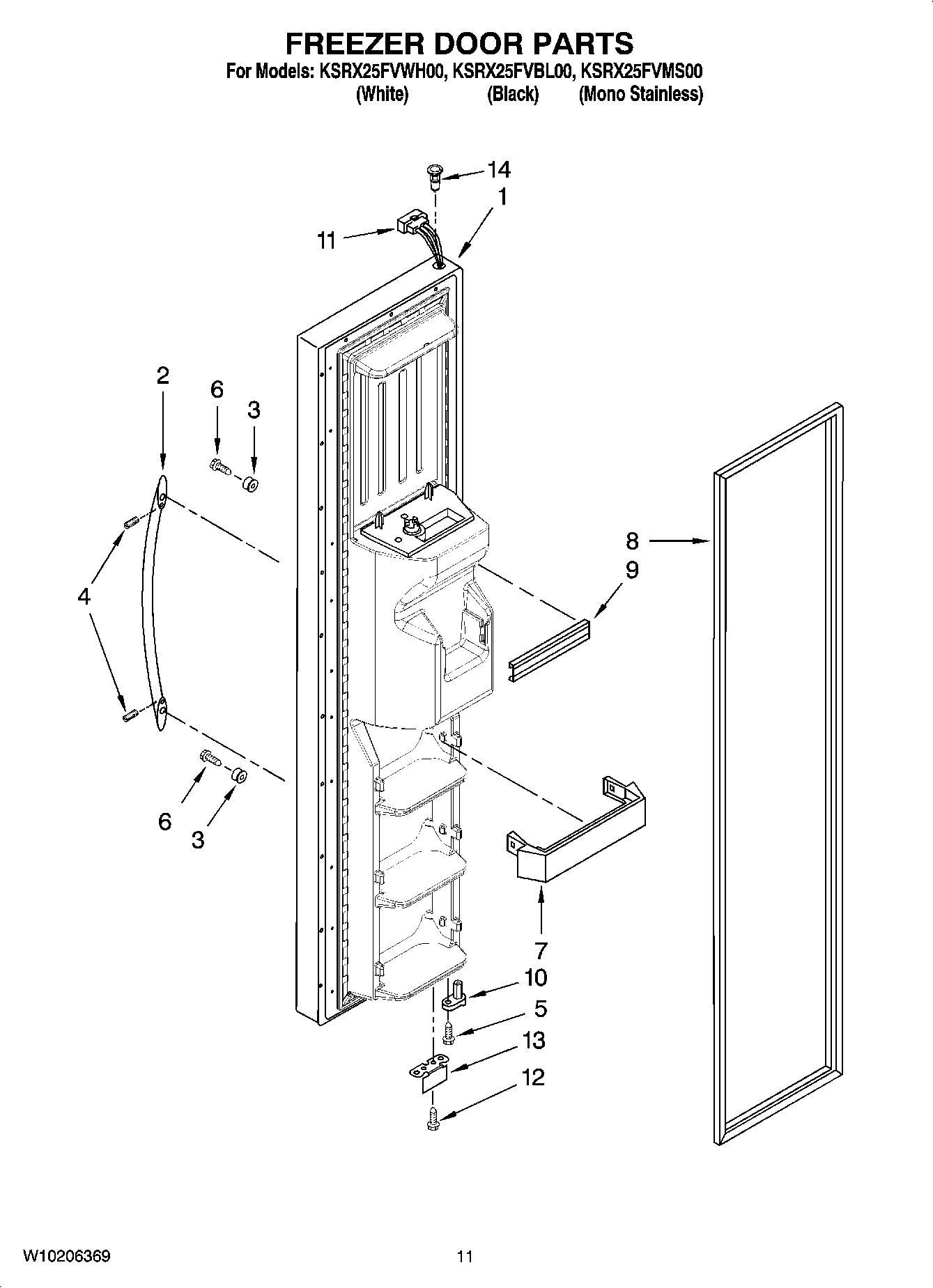 07 - FREEZER DOOR PARTS