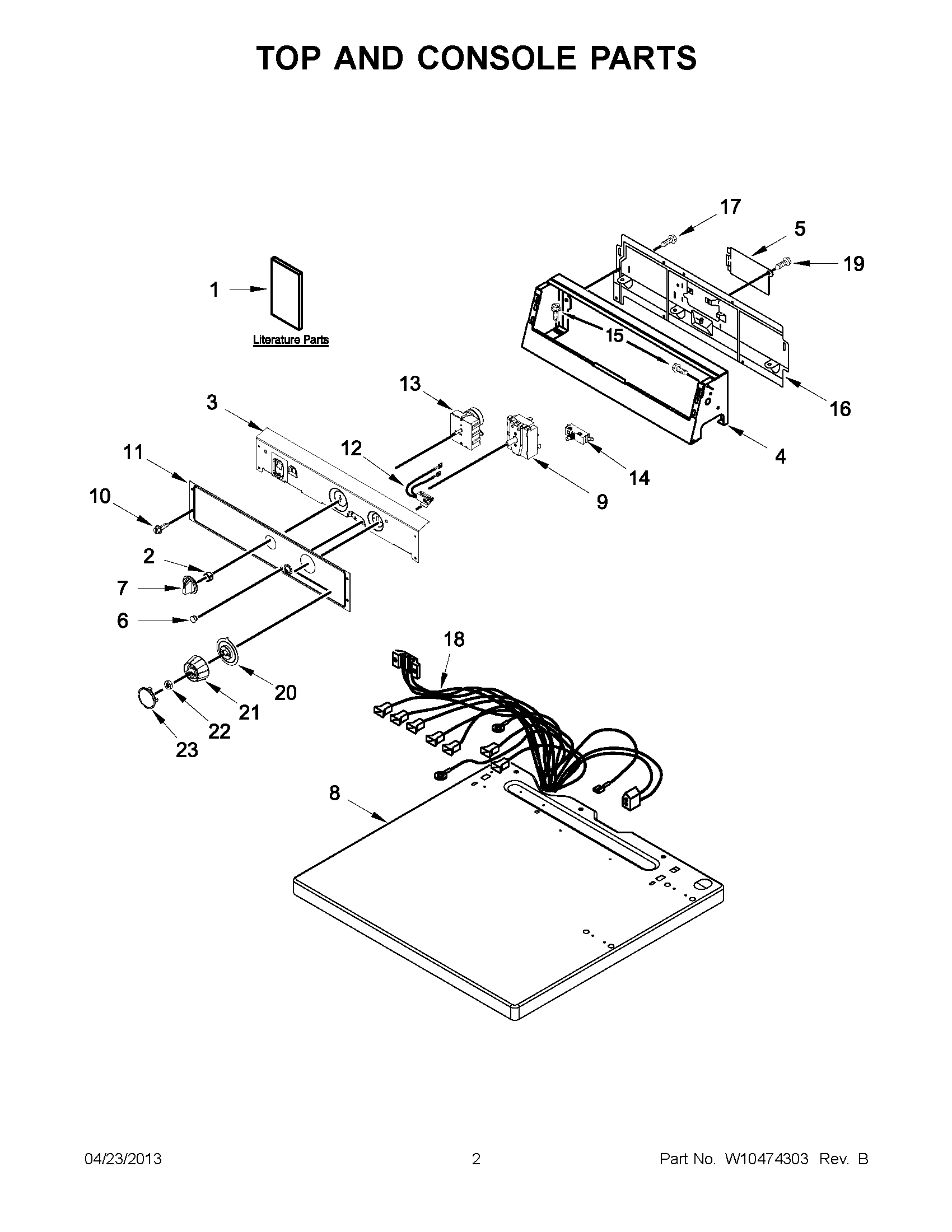 01 - TOP AND CONSOLE PARTS