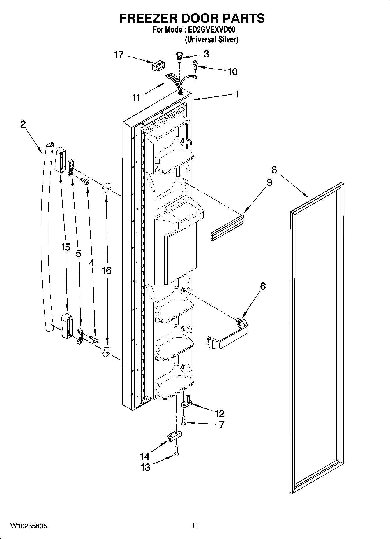 07 - FREEZER DOOR PARTS
