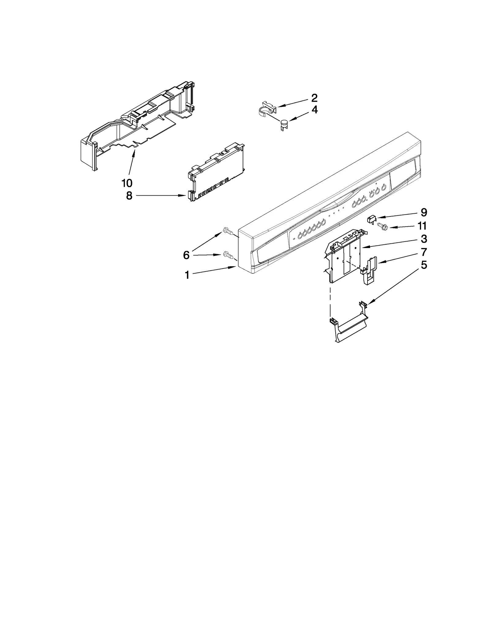 CONTROL PANEL AND LATCH PARTS