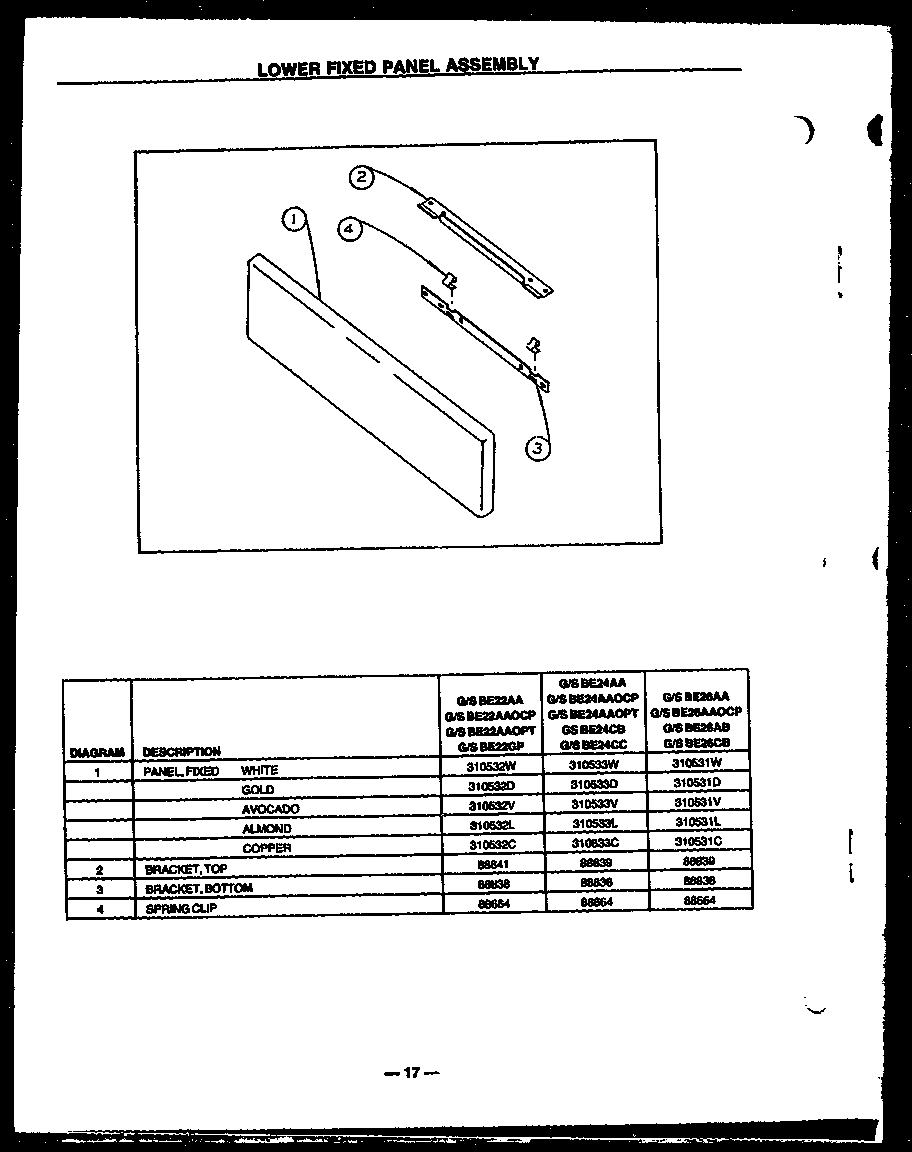 02 - LOWER FIXED PANEL ASSY