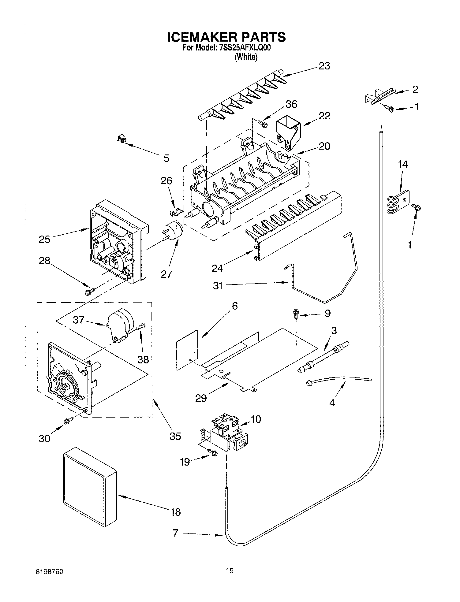 12 - ICEMAKER PARTS, PARTS NOT ILLUSTRATED