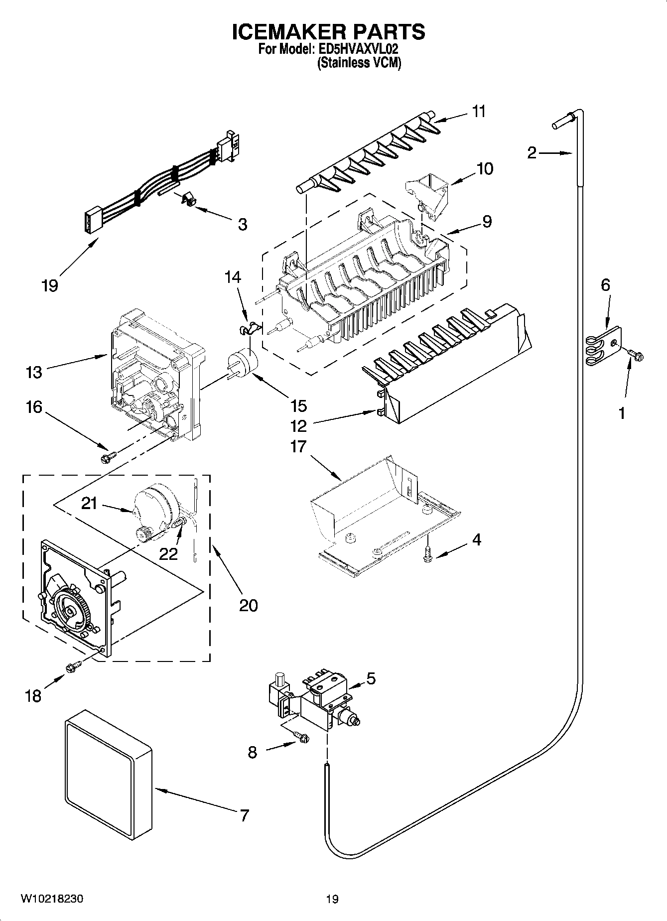12 - ICEMAKER PARTS, OPTIONAL PARTS (NOT INCLUDED)