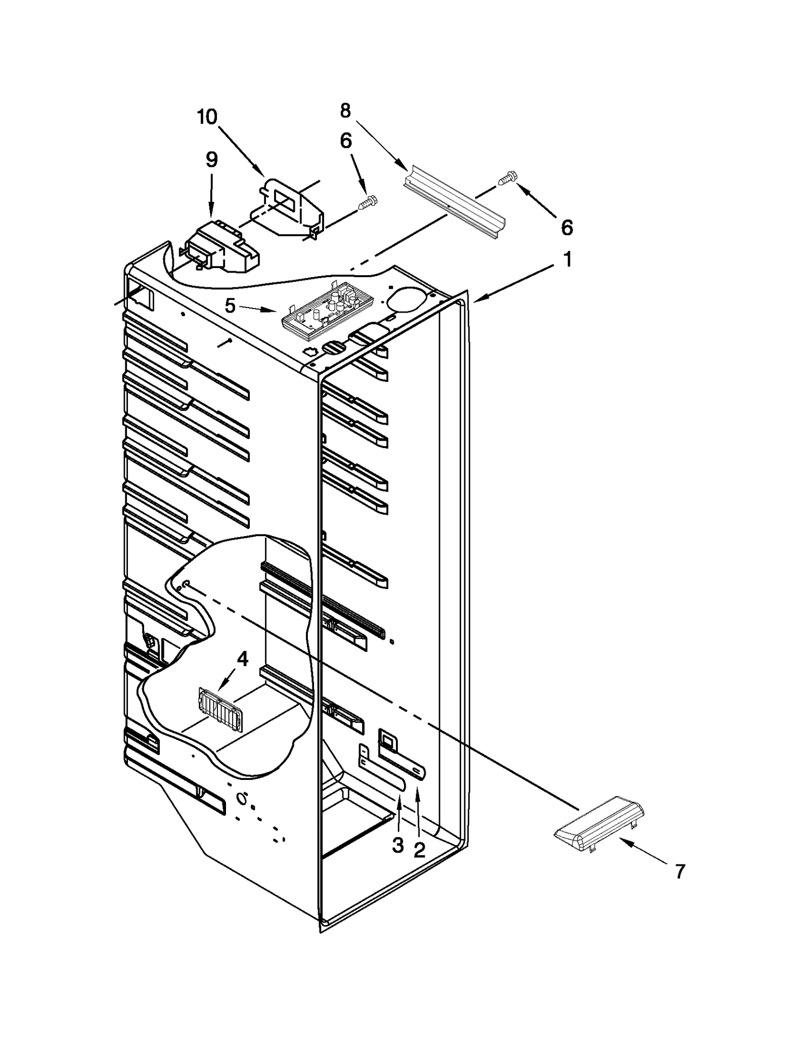 REFRIGERATOR LINER PARTS
