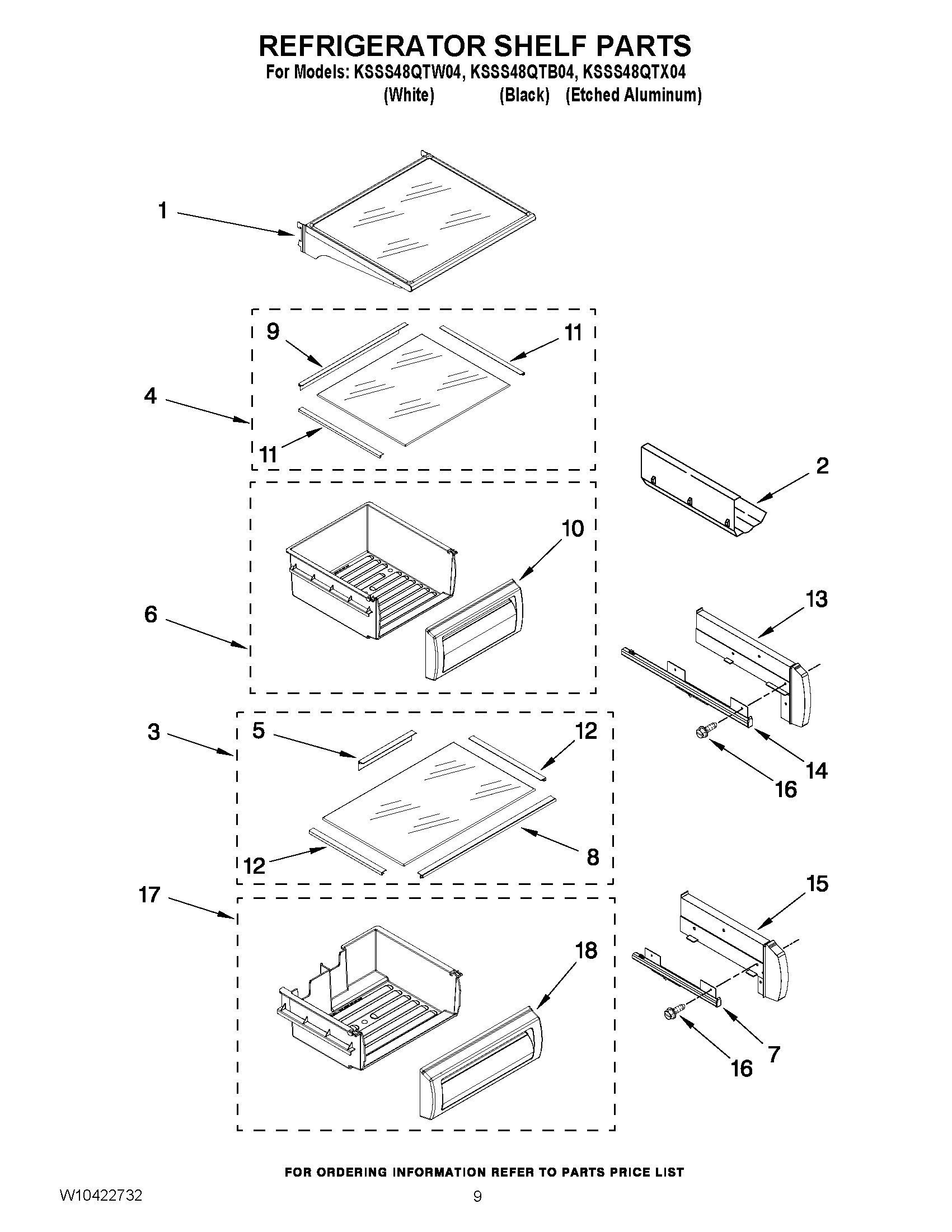 07 - REFRIGERATOR SHELF PARTS