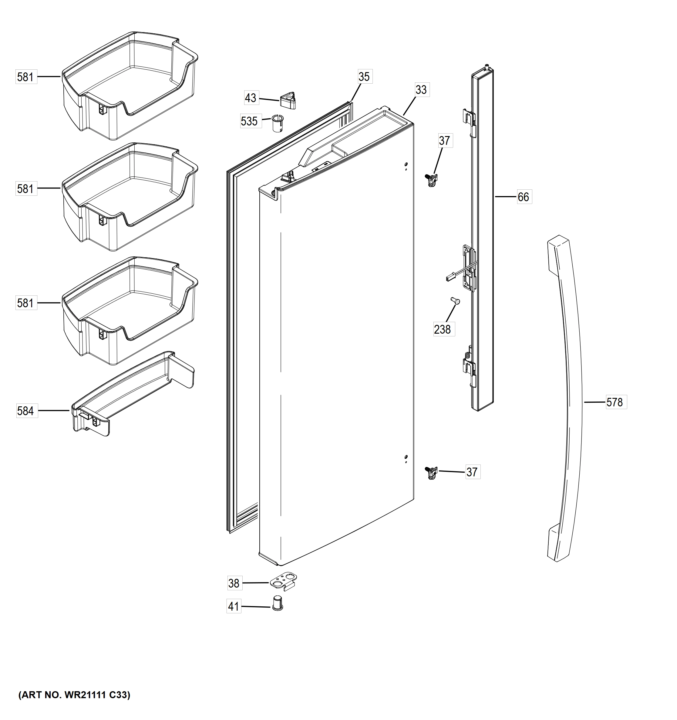 FRESH FOOD DOOR - LH