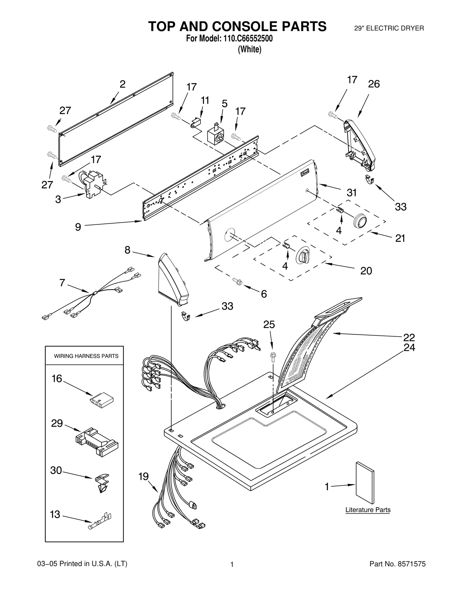 TOP AND CONSOLE PARTS