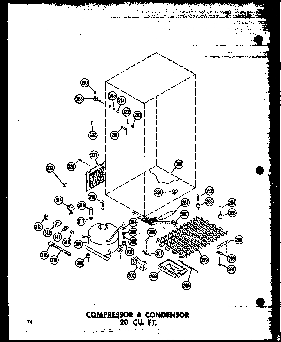 02 - COMPRESSOR & CONDENSOR 20 CU. FT.