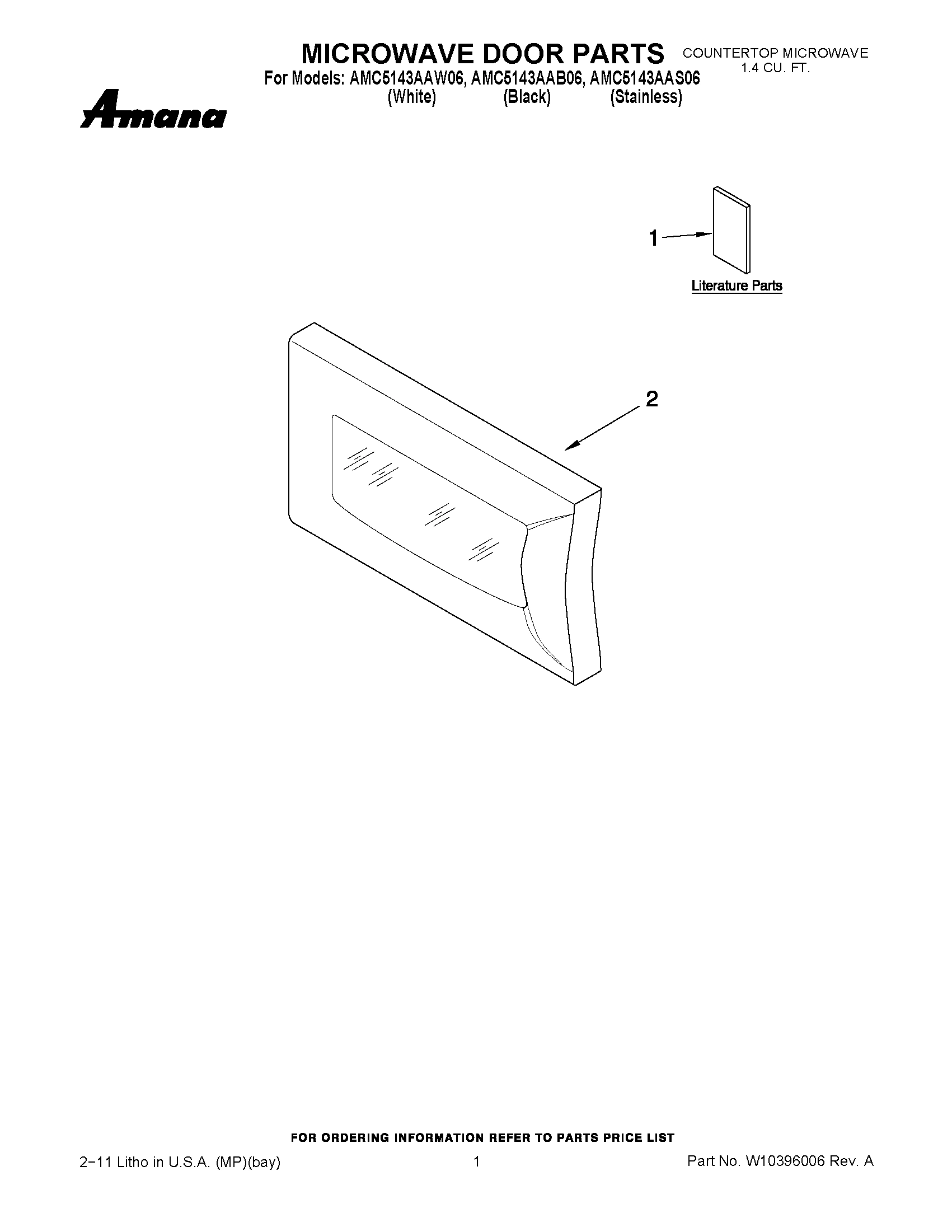 01 - MICROWAVE DOOR PARTS