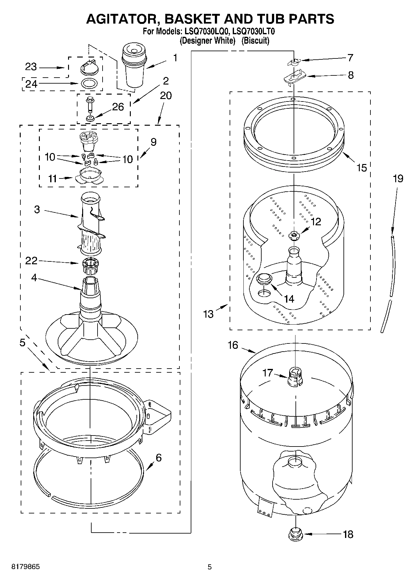 03 - AGITATOR, BASKET AND TUB