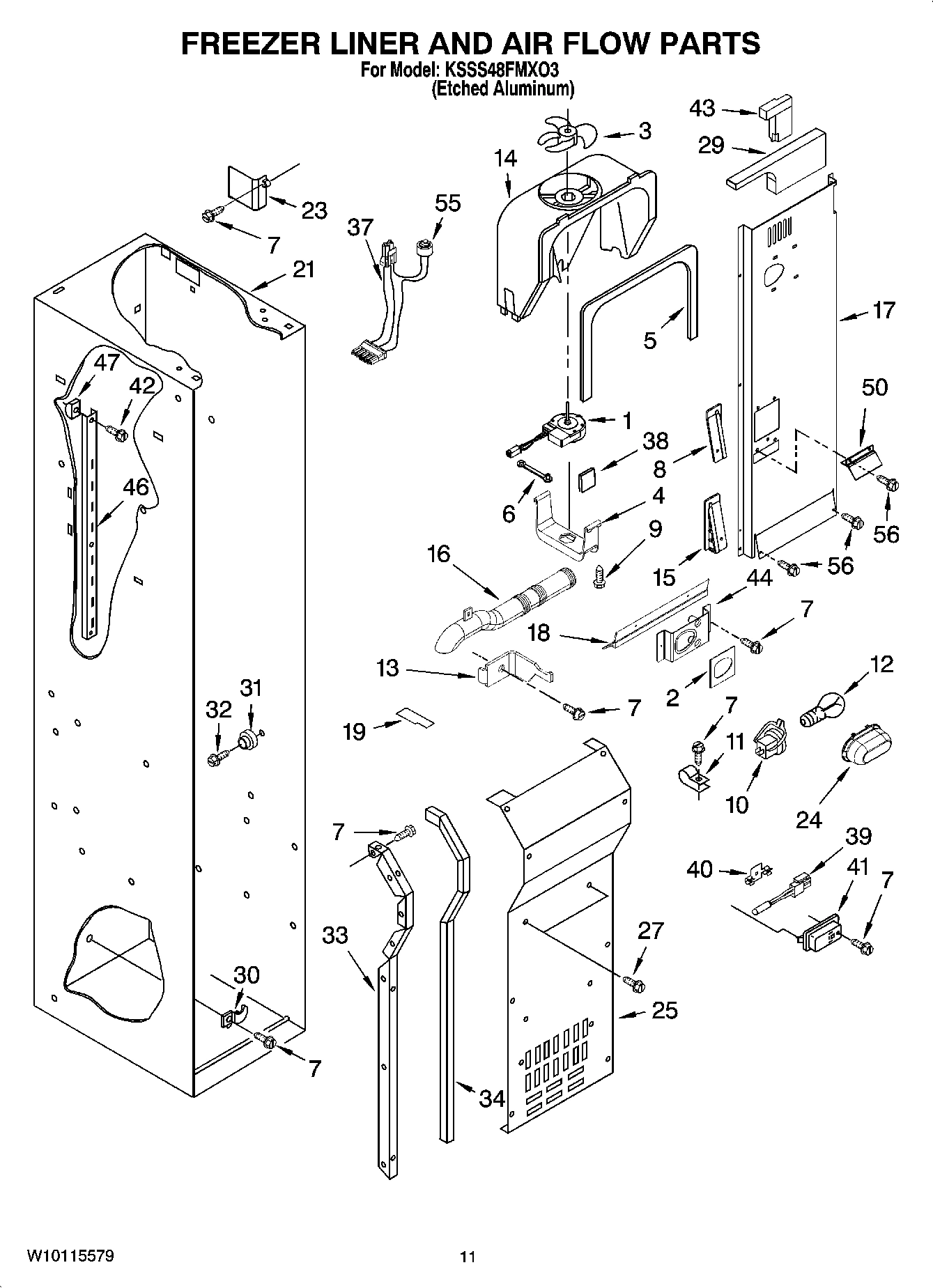 08 - FREEZER LINER AND AIR FLOW PARTS