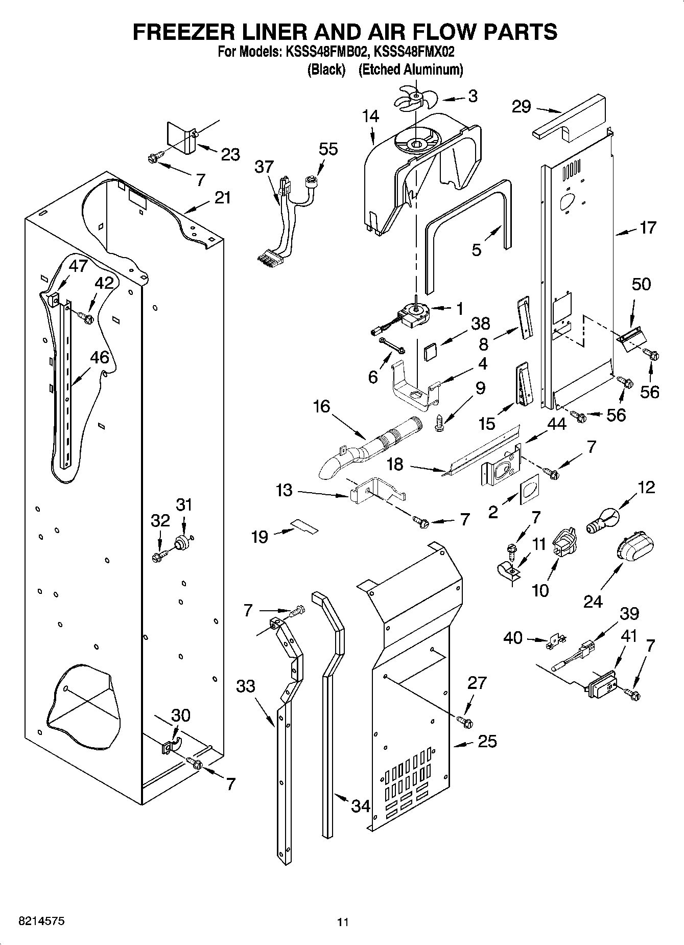 08 - FREEZER LINER AND AIR FLOW PARTS
