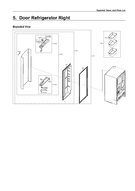 Right Refrigerator Door Parts
