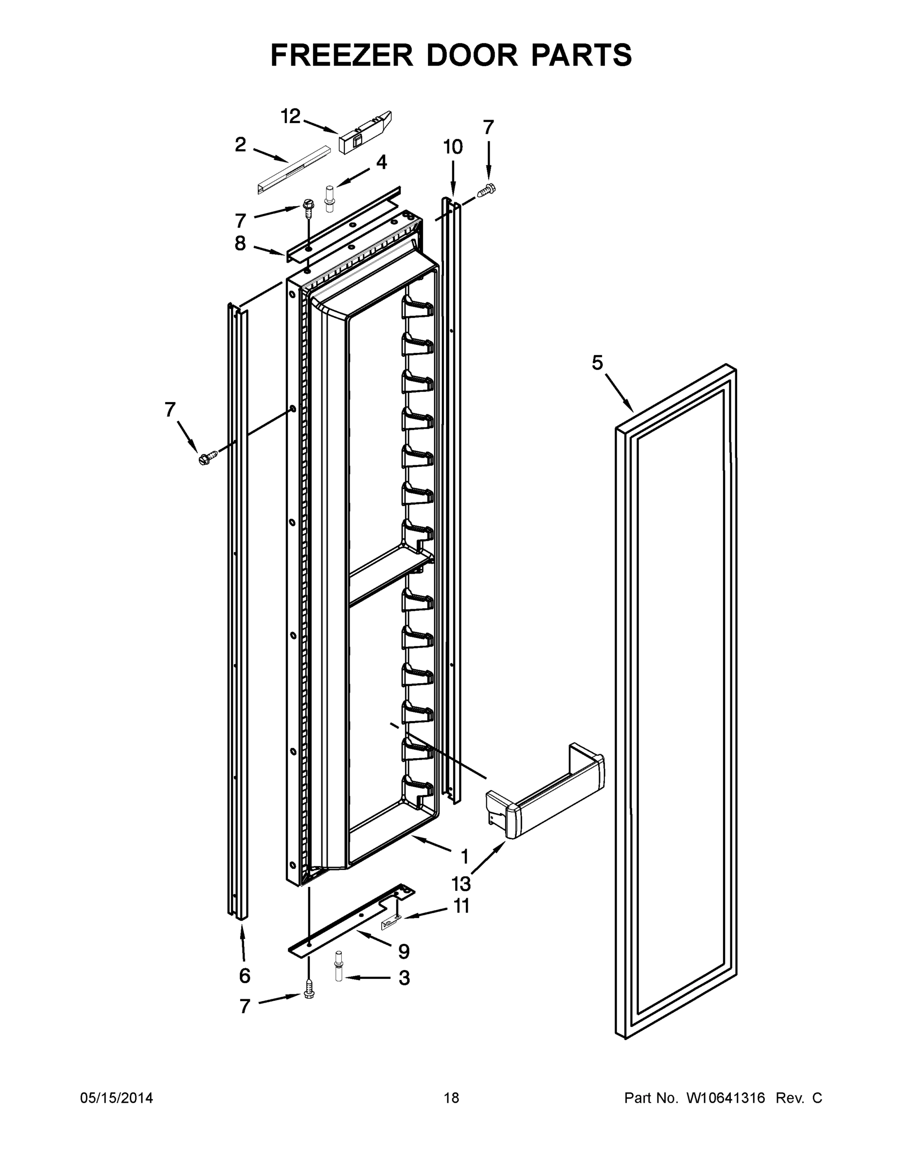 10 - FREEZER DOOR PARTS
