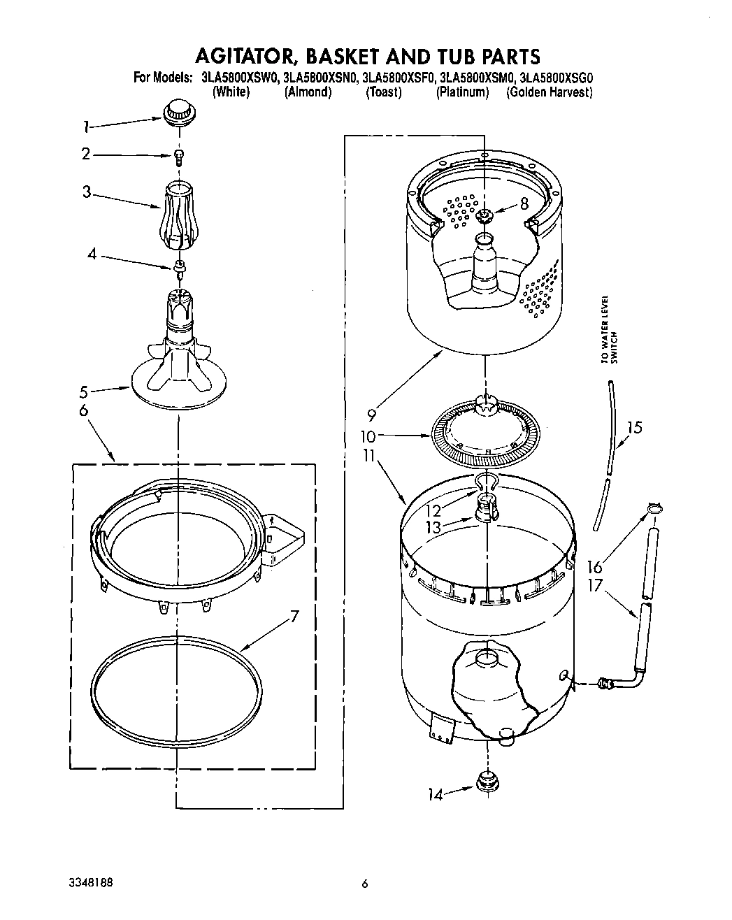 03 - AGITATOR, BASKET AND TUB