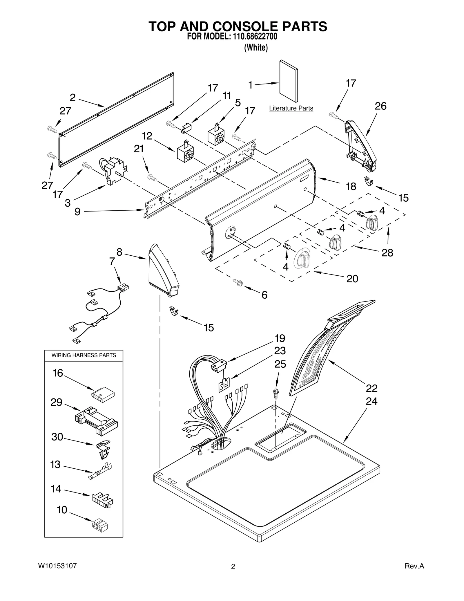 TOP AND CONSOLE PARTS