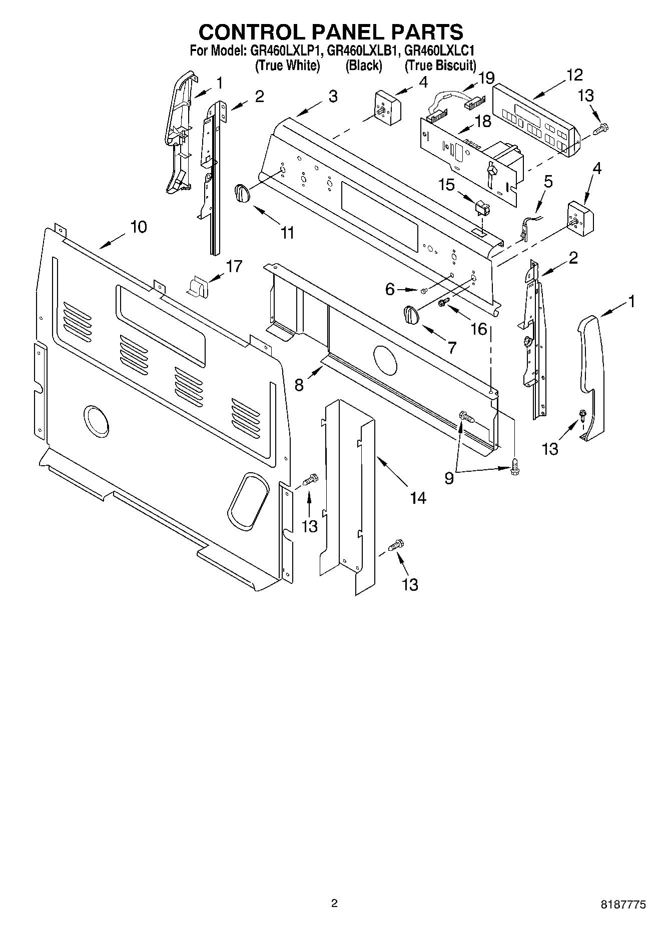 02 - CONTROL PANEL PARTS