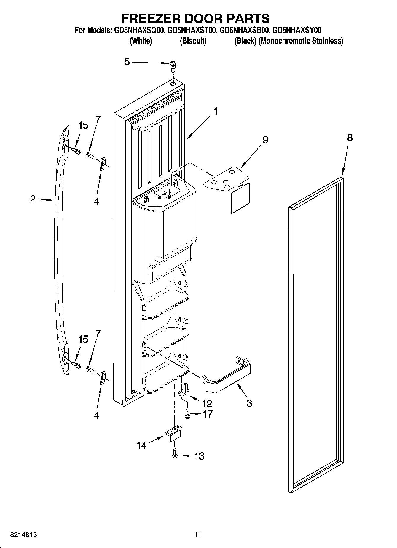 07 - FREEZER DOOR PARTS