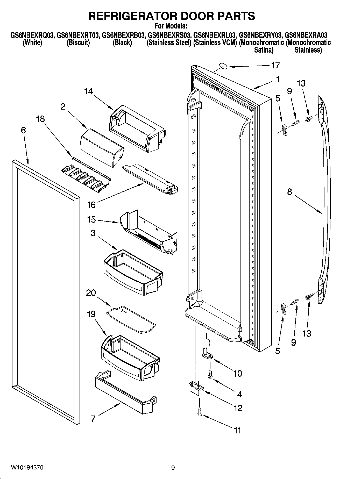 06 - REFRIGERATOR DOOR PARTS