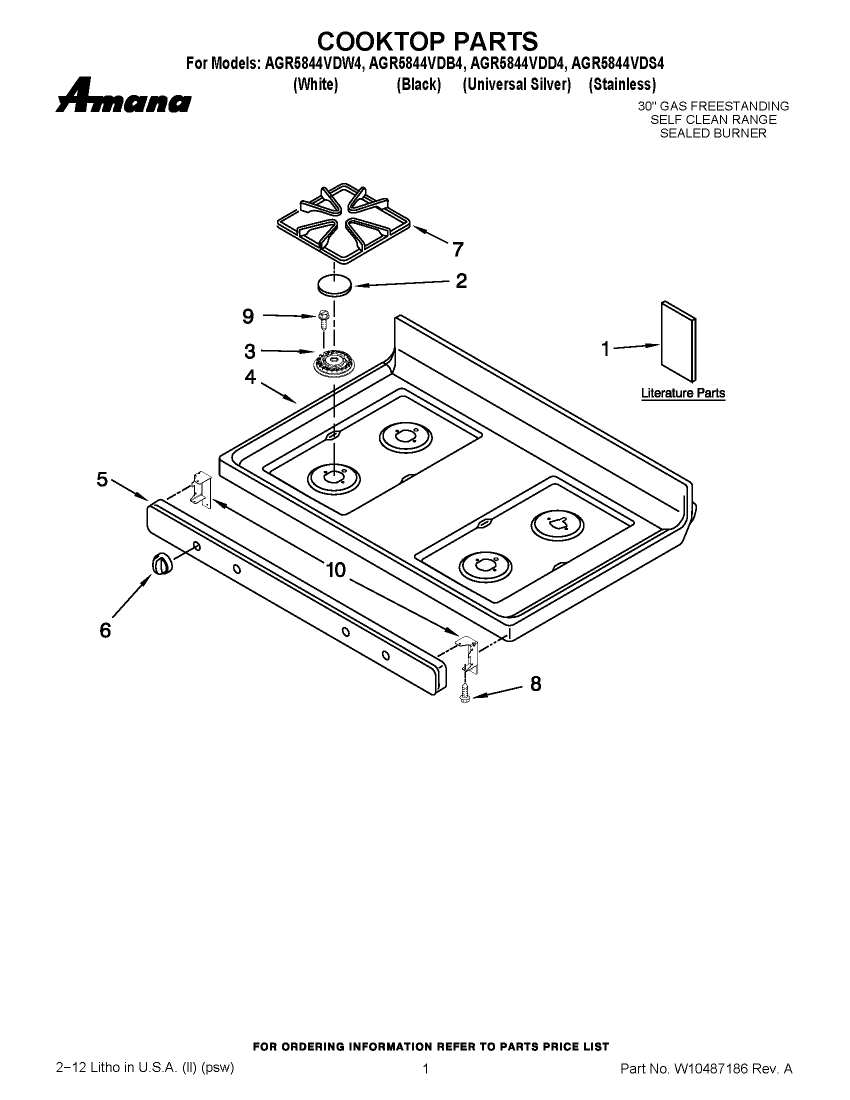 01 - COOKTOP PARTS