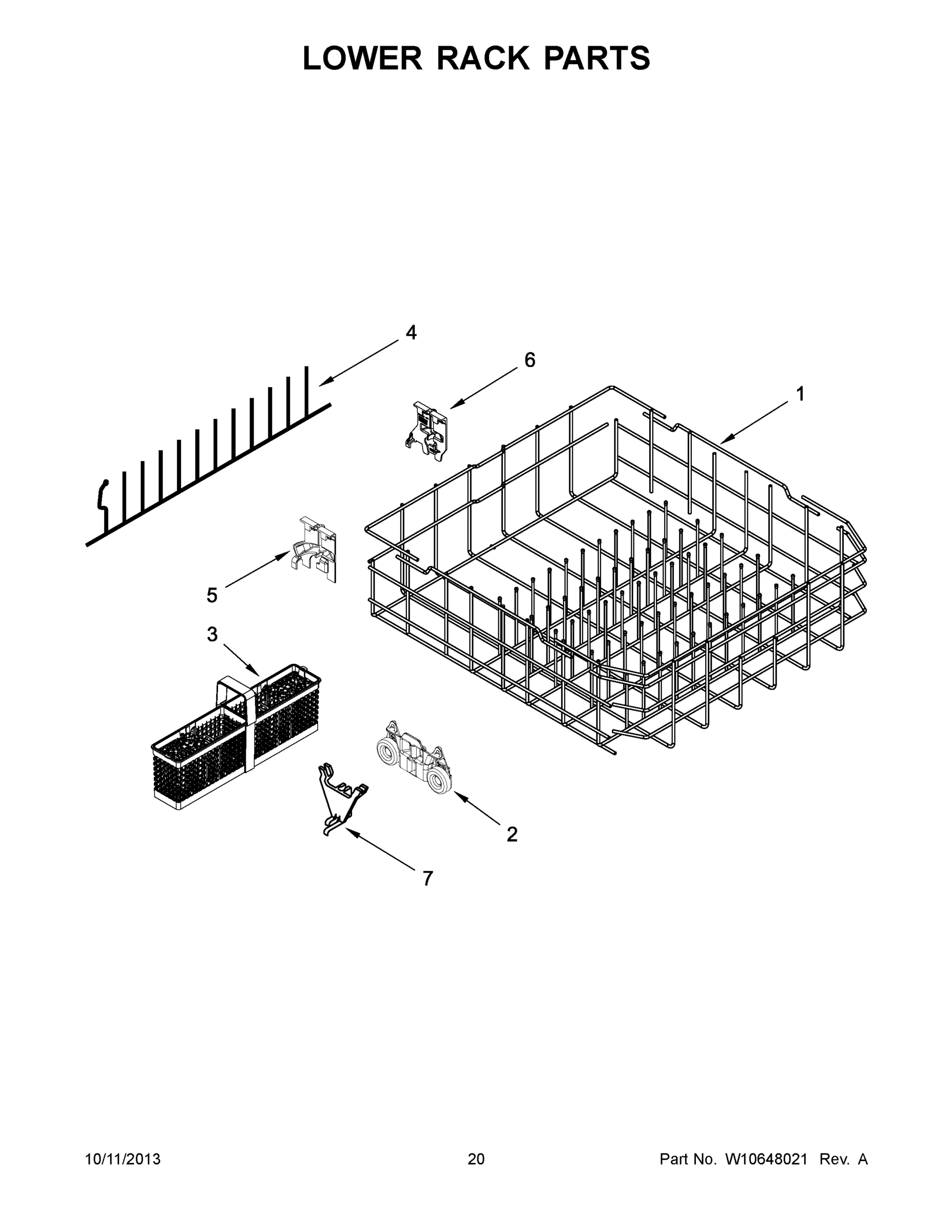 11 - LOWER RACK PARTS