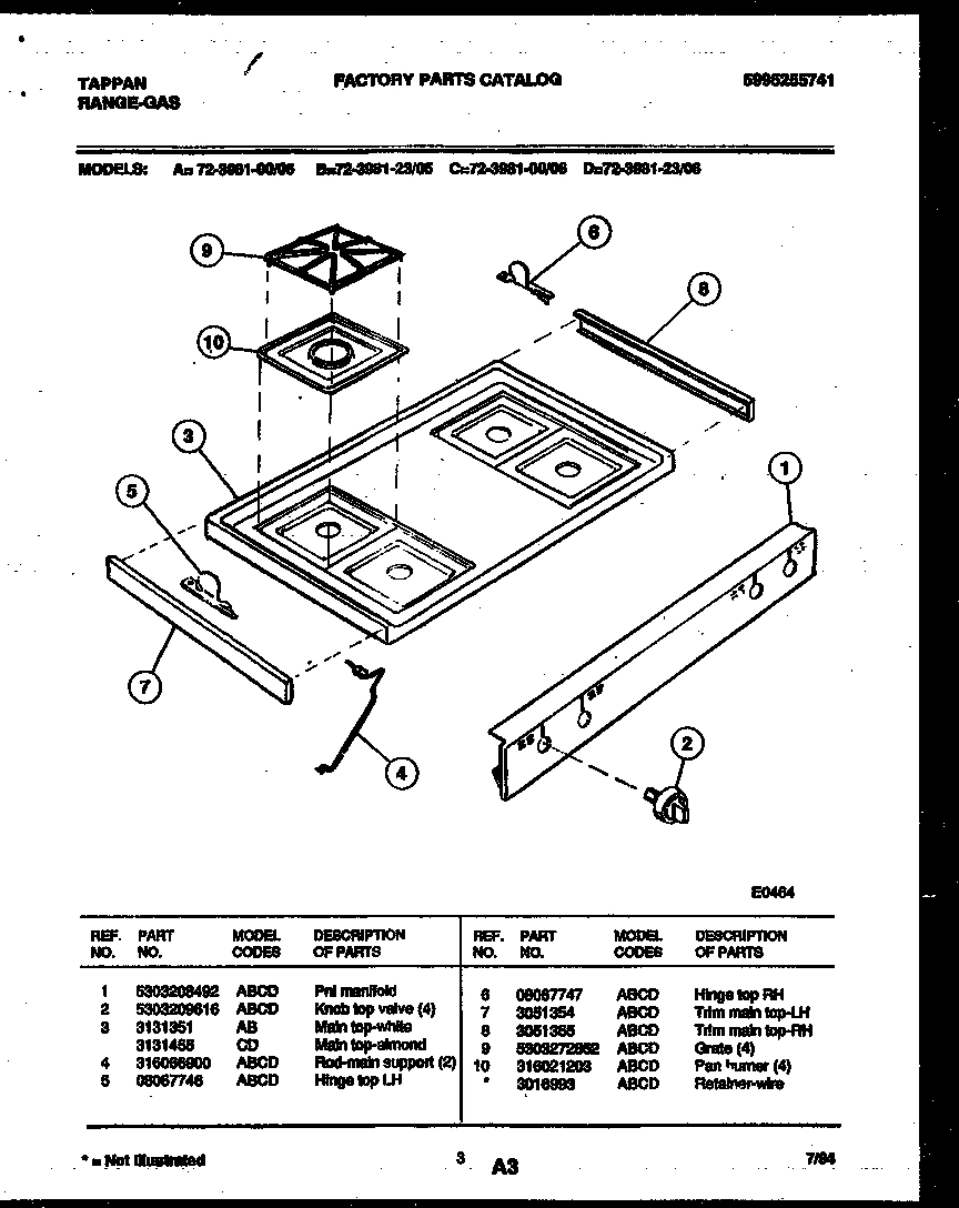 03 - COOKTOP PARTS