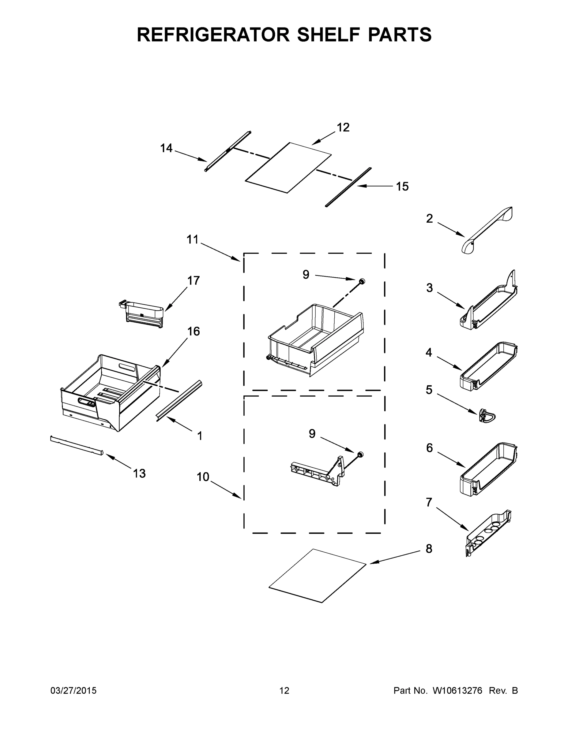 07 - REFRIGERATOR SHELF PARTS