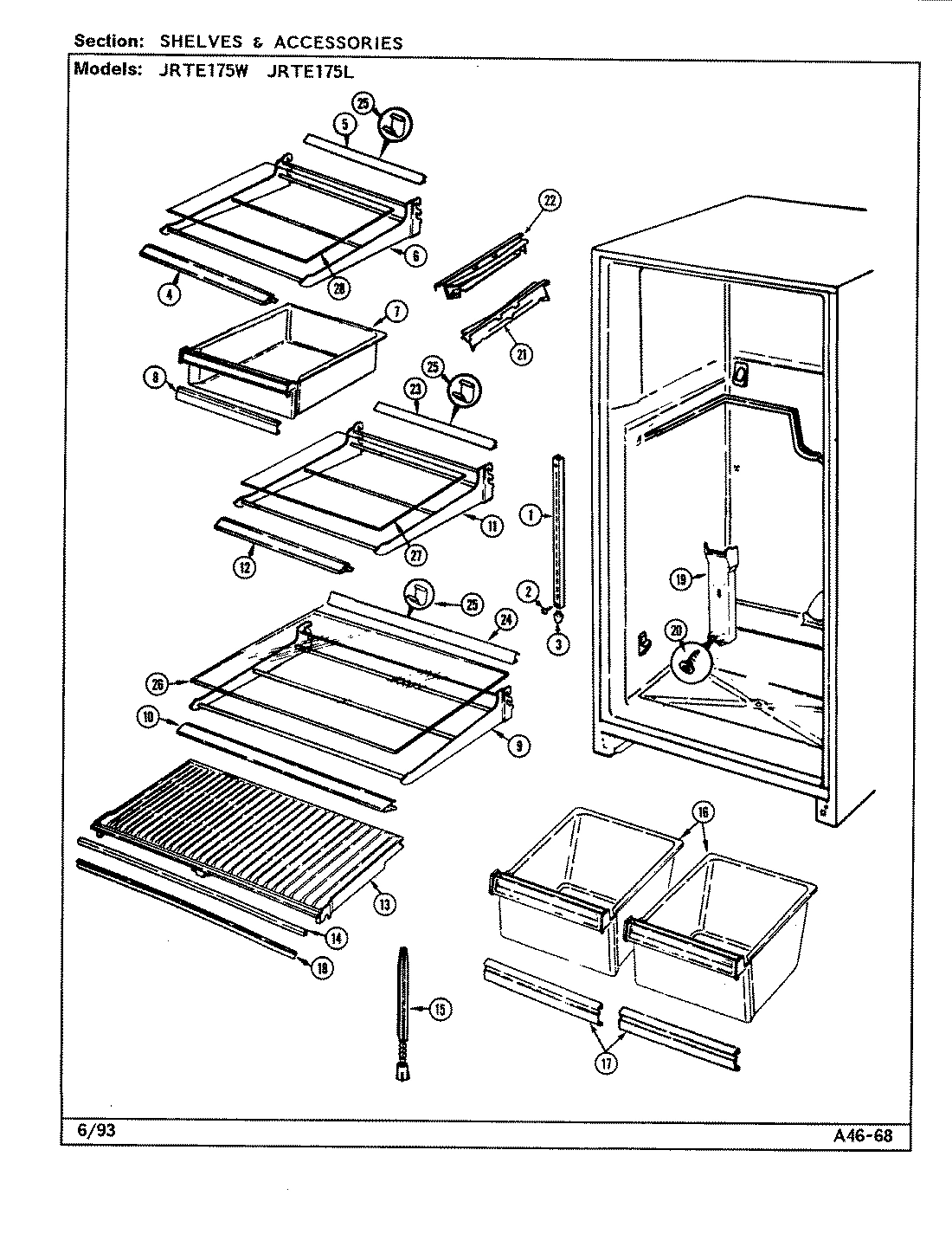 06 - SHELVES & ACCESSORIES (B/M DJ31A)