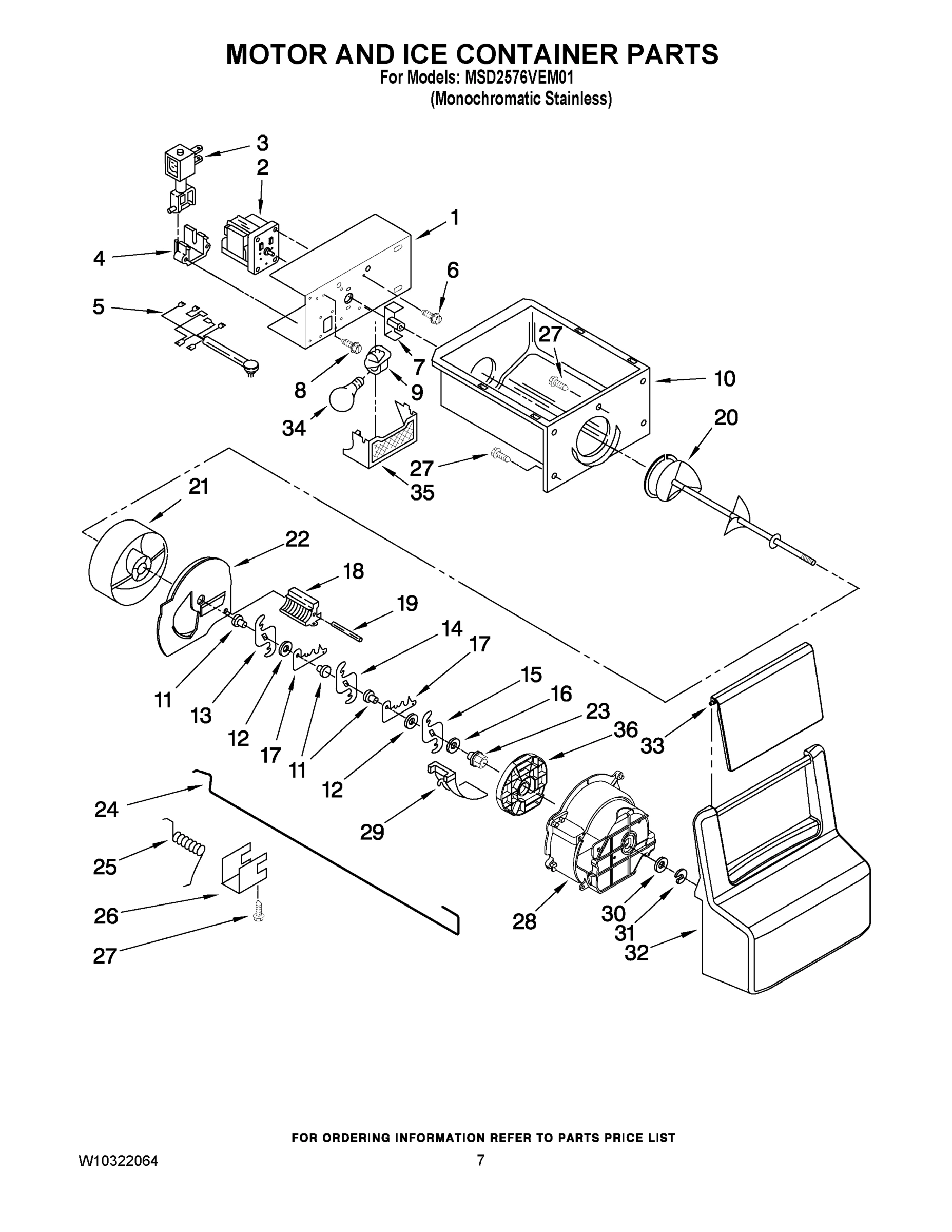 05 - MOTOR AND ICE CONTAINER PARTS