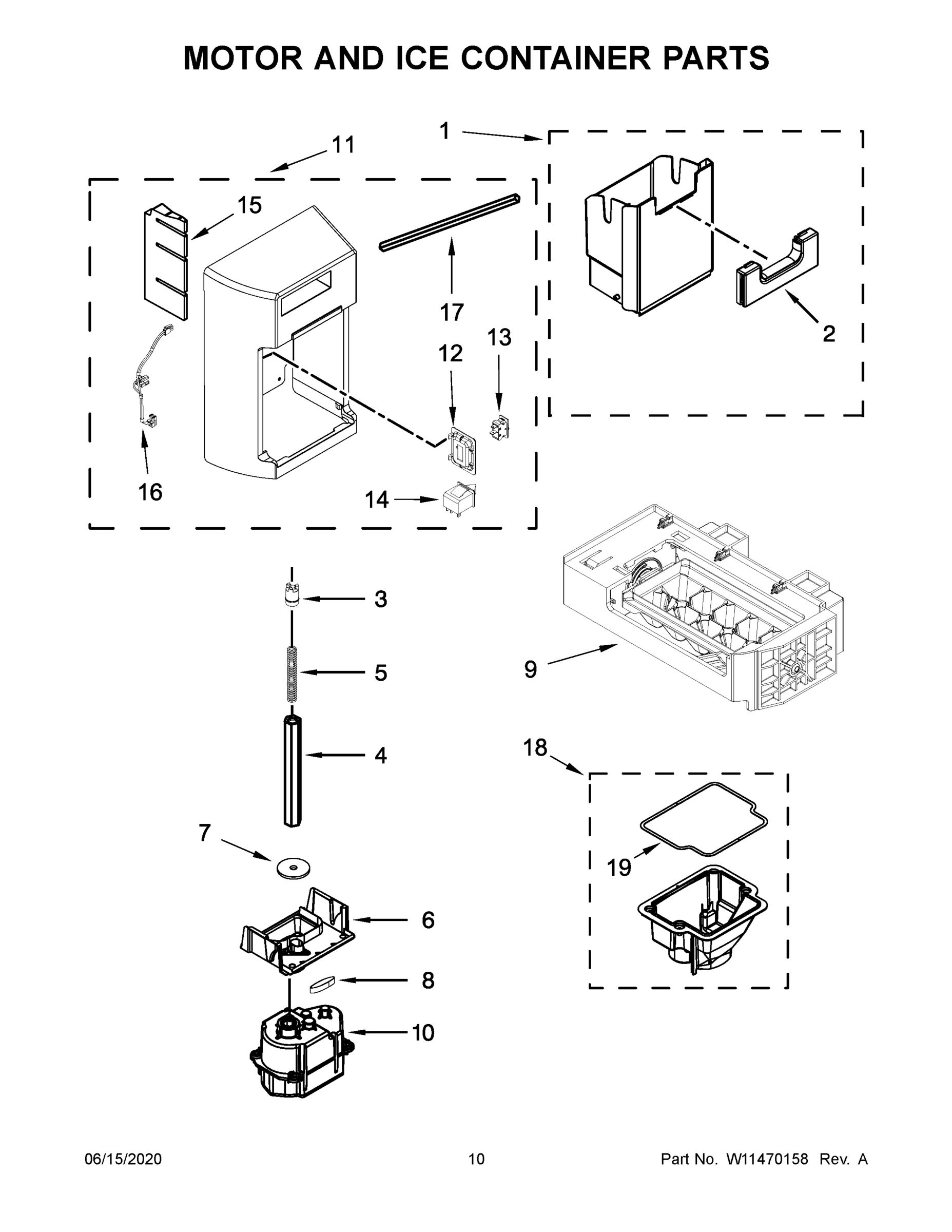 06 - MOTOR AND ICE CONTAINER PARTS