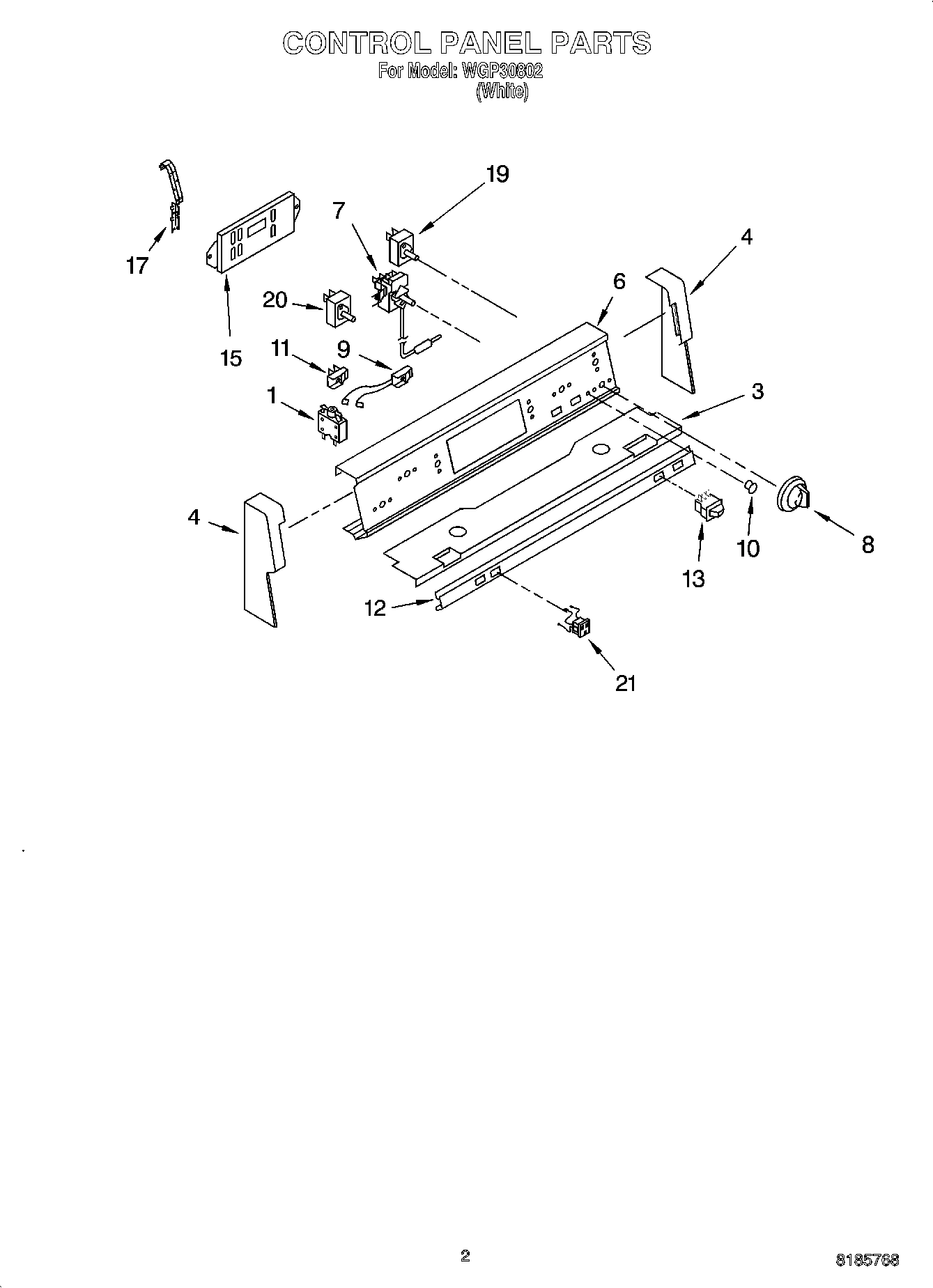 02 - CONTROL PANEL PARTS