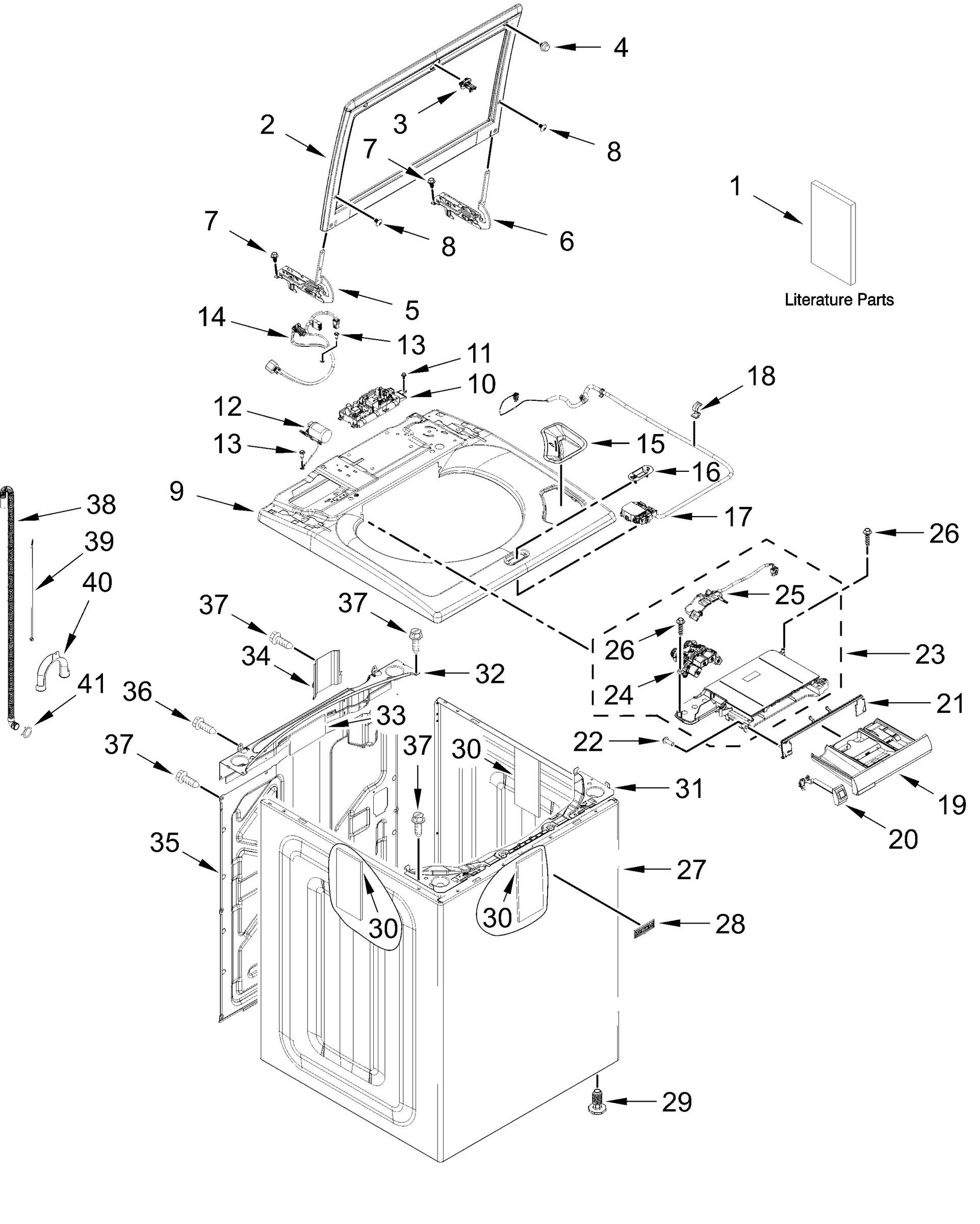 TOP AND CABINET PARTS