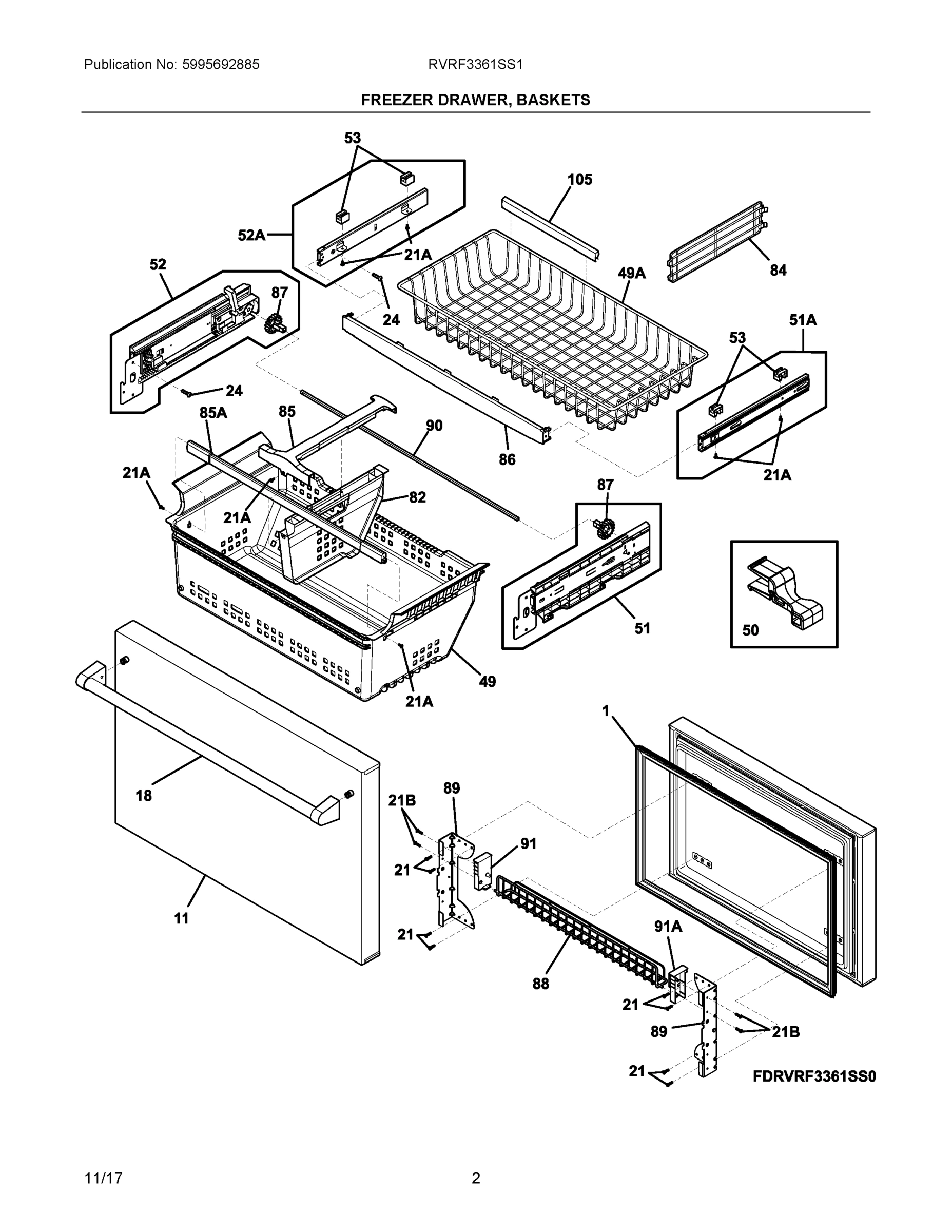 02 - FREEZER DRAWER, BASKETS