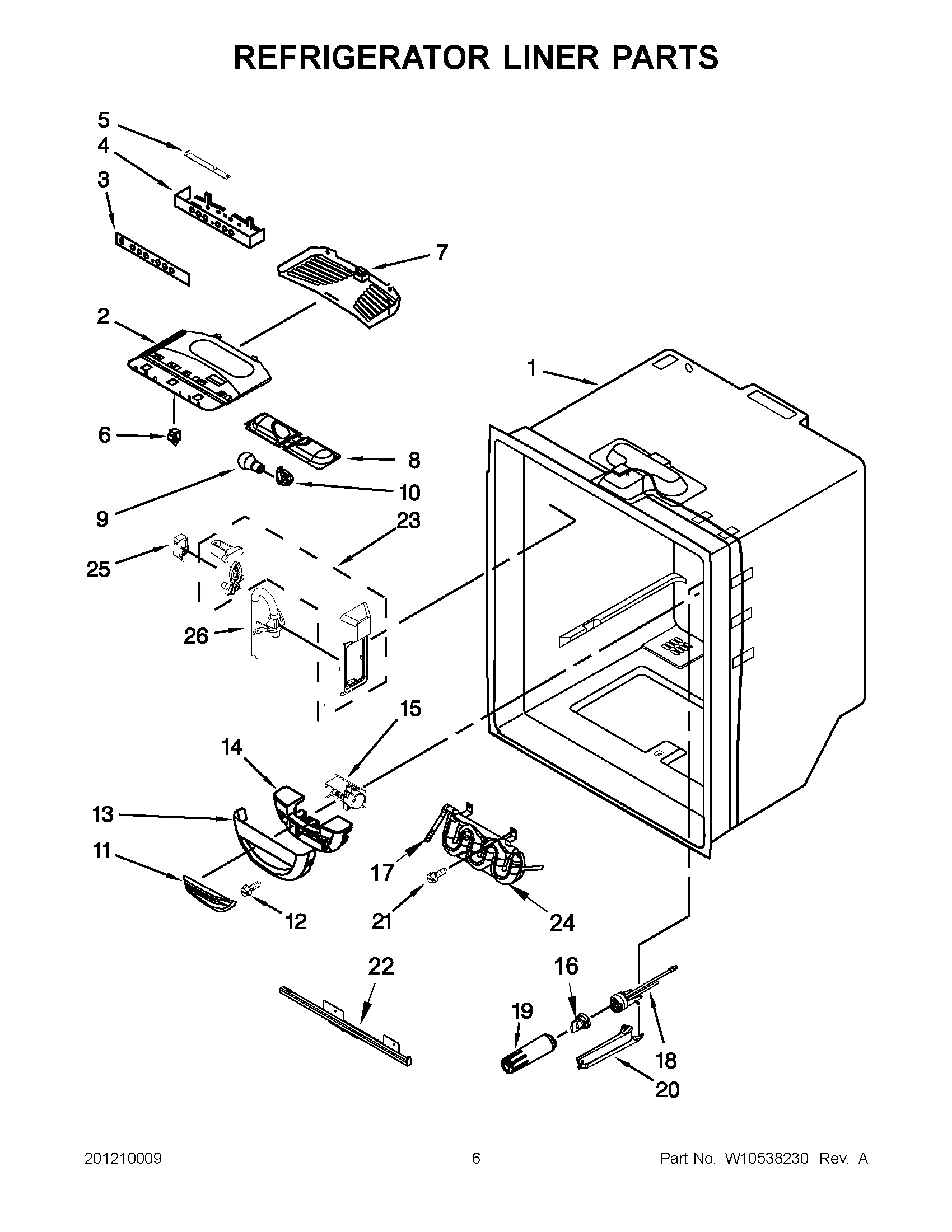 03 - REFRIGERATOR LINER PARTS