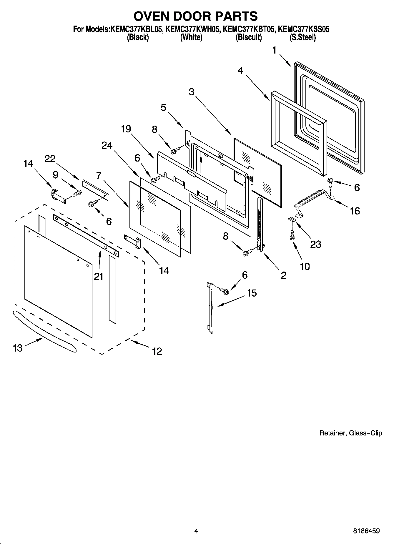 03 - OVEN DOOR PARTS