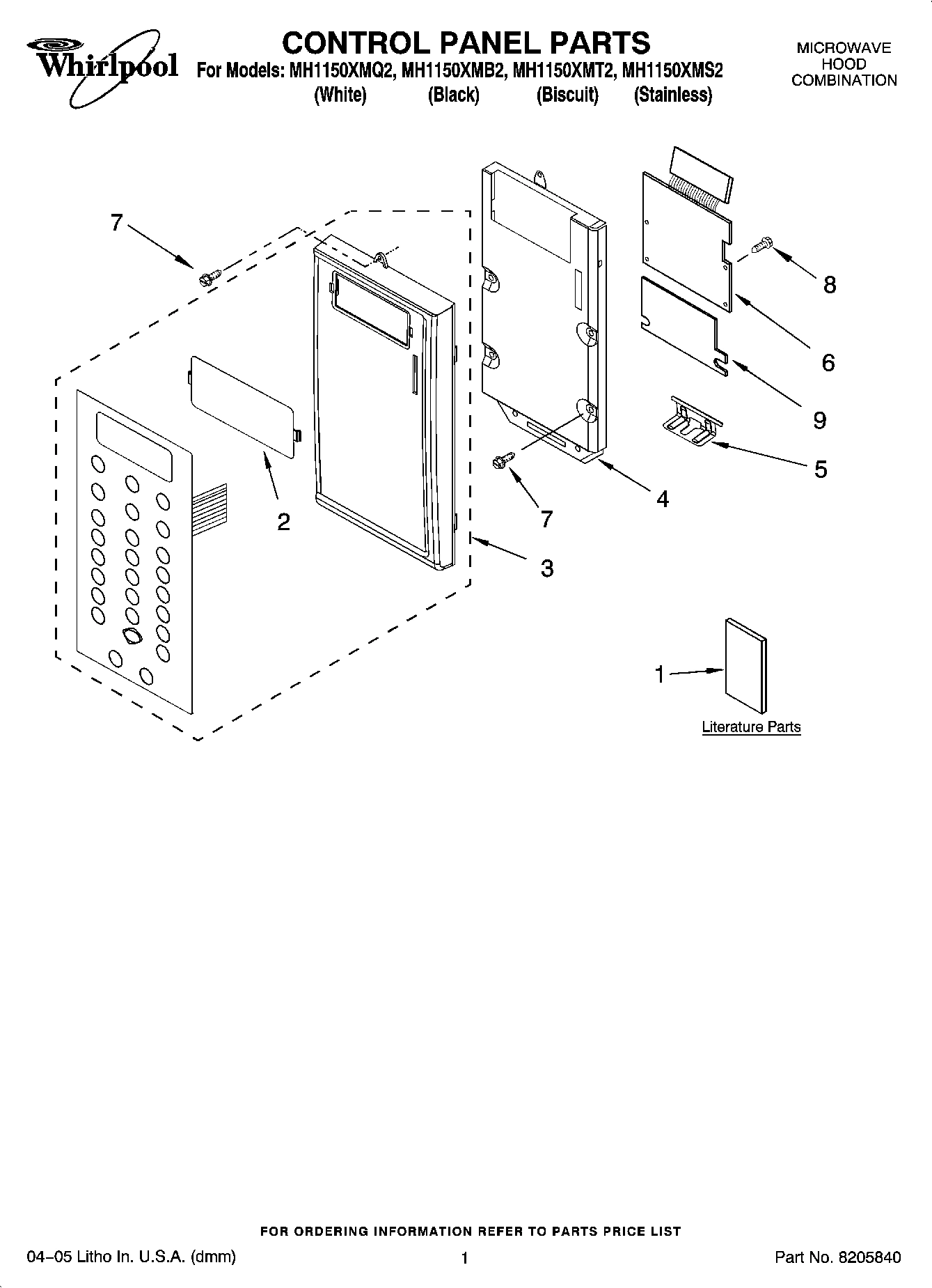 01 - CONTROL PANEL PARTS