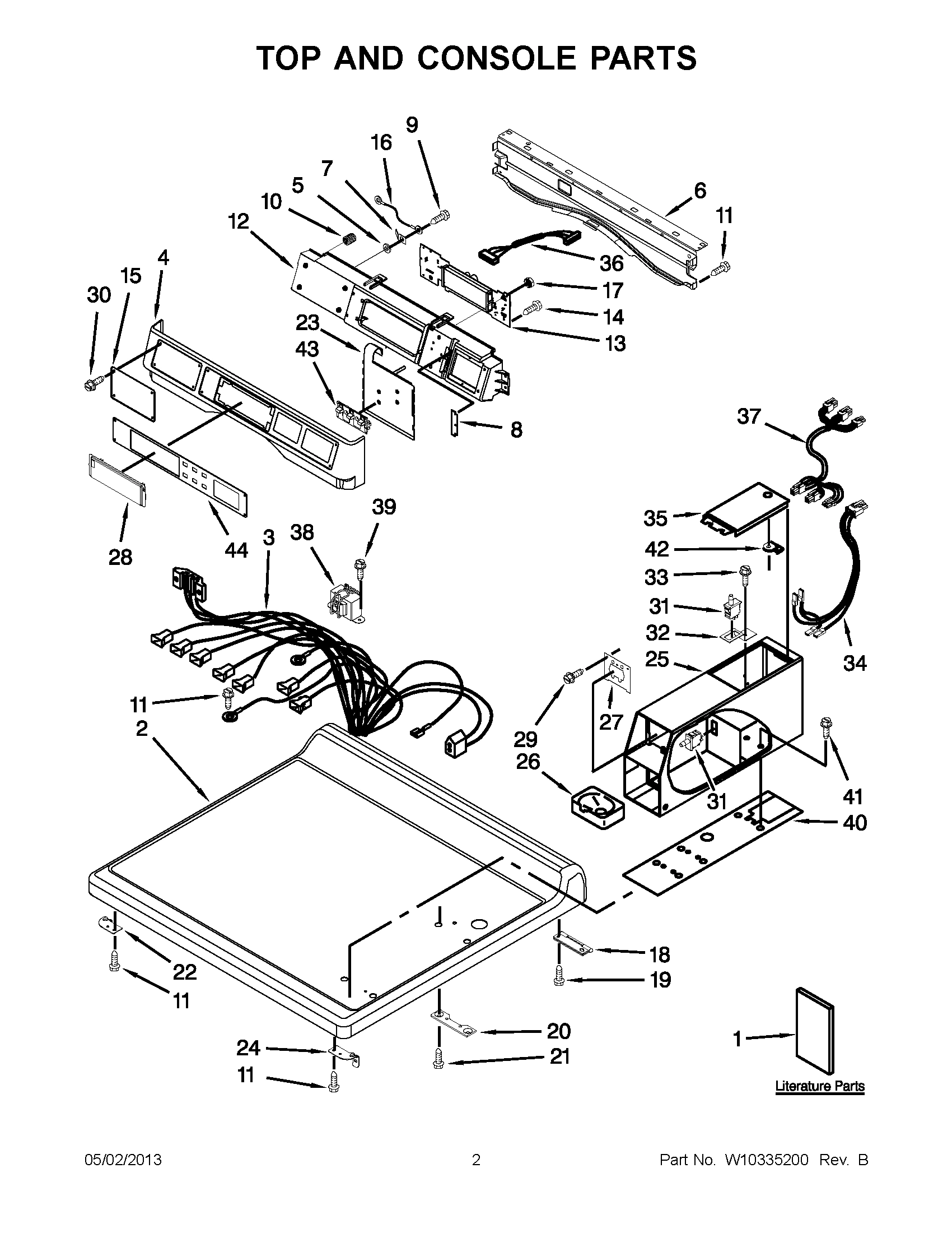 01 - TOP AND CONSOLE PARTS